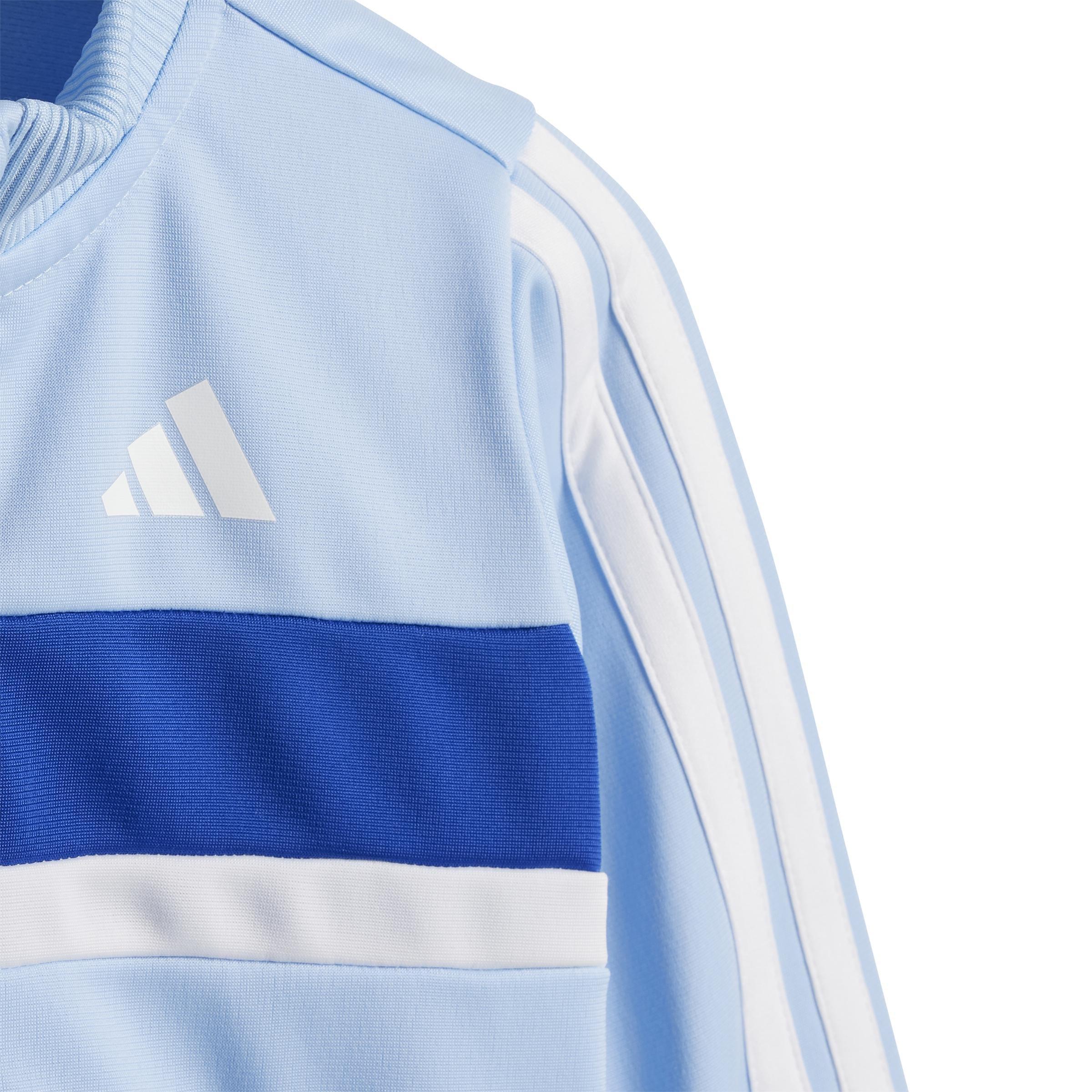 Unisex Kids Seasonal Essentials Tiberio 3-Stripes Tricot Track Suit, Blue, A701_ONE, large image number 5