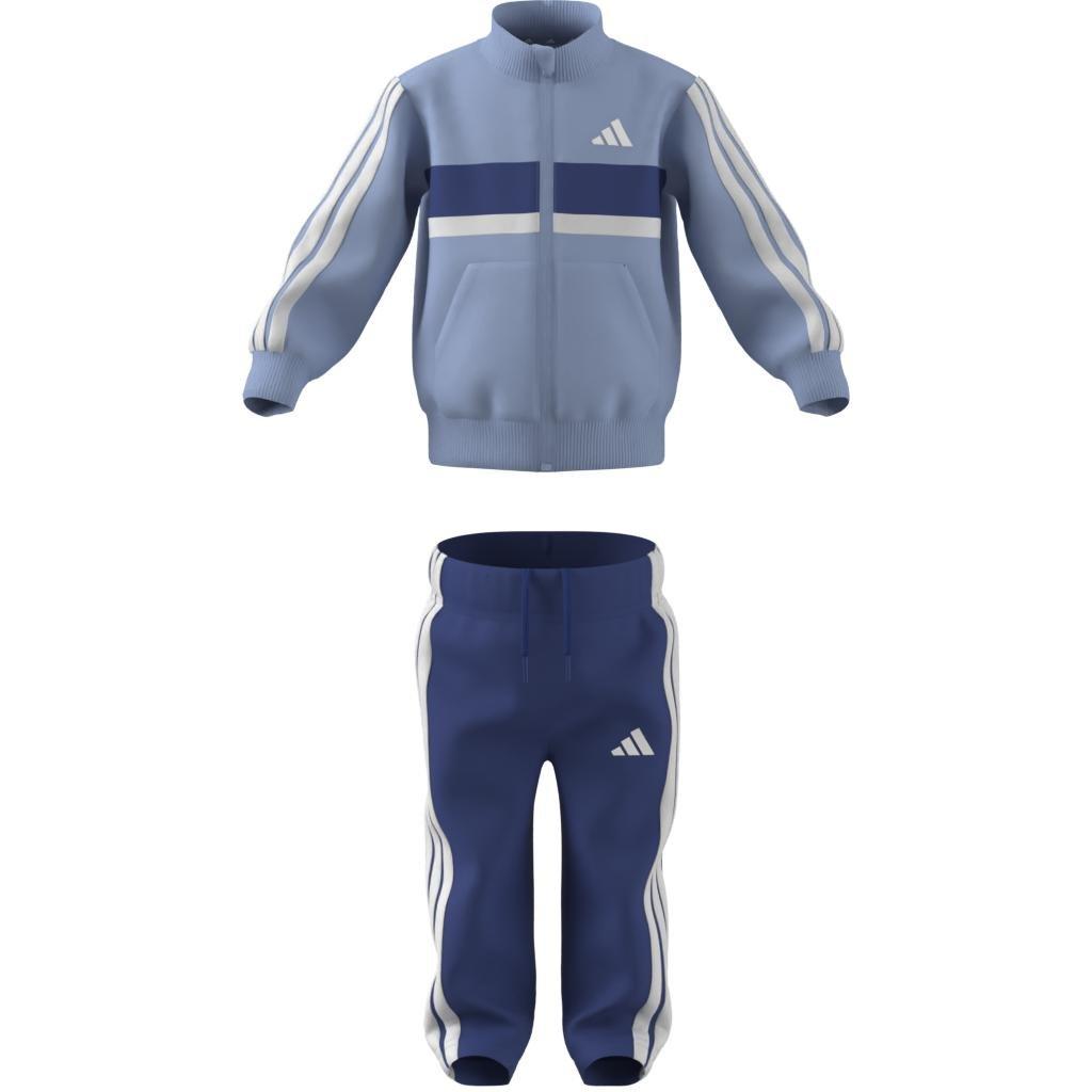 Unisex Kids Seasonal Essentials Tiberio 3-Stripes Tricot Track Suit, Blue, A701_ONE, large image number 7