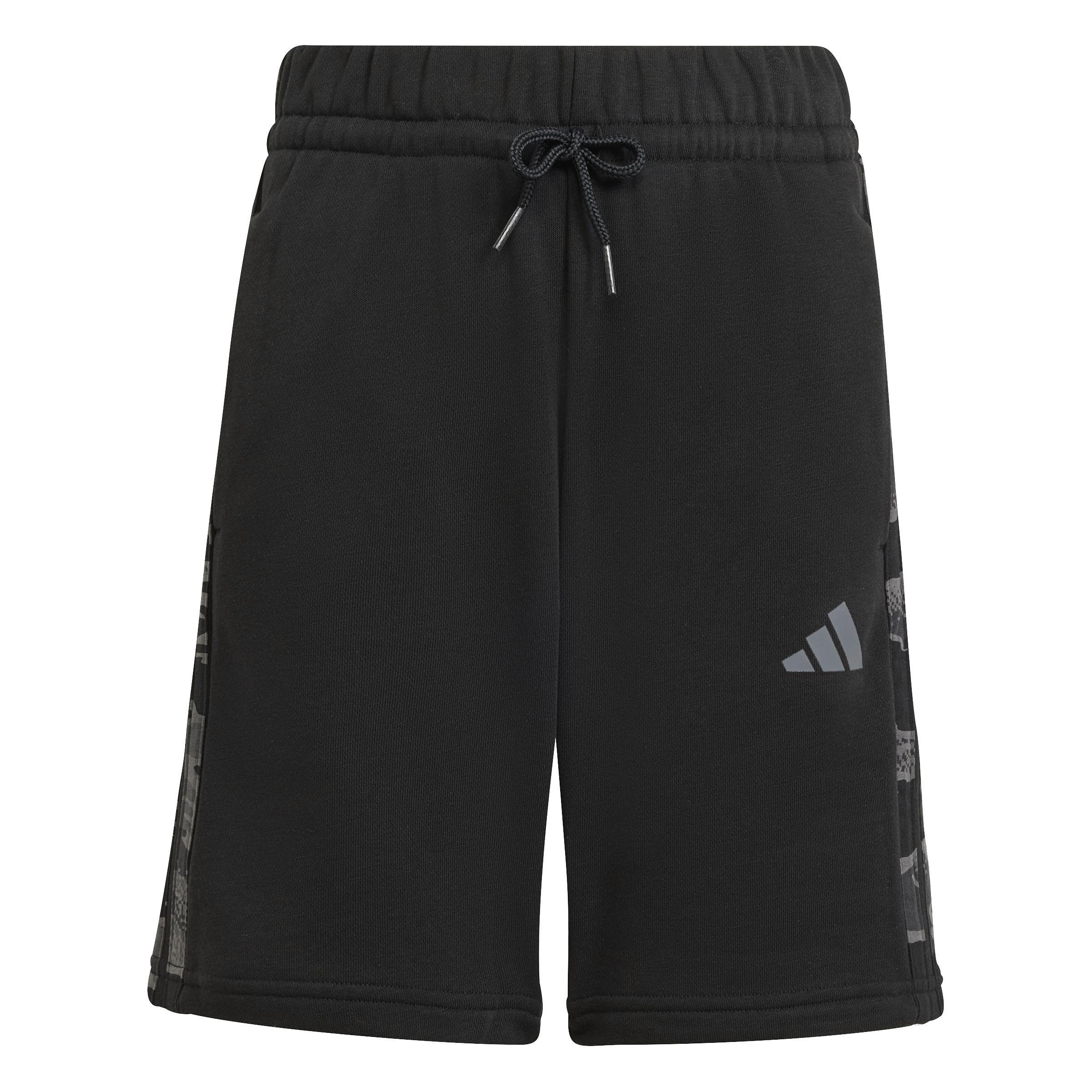 Unisex Kids Seasonal Essentials Camo Shorts, Black, A701_ONE, large image number 0