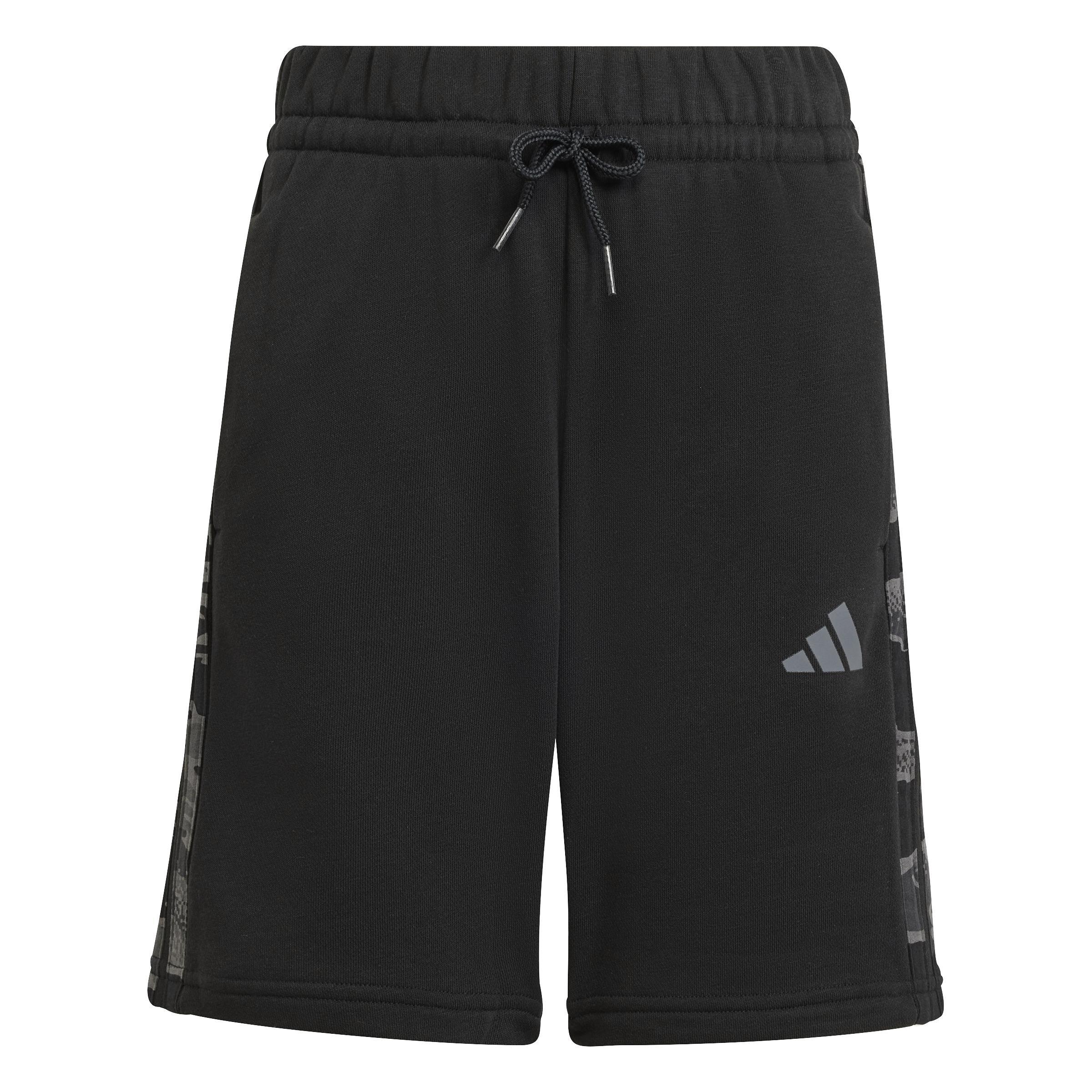 Unisex Kids Seasonal Essentials Camo Shorts, Black, A701_ONE, large image number 1