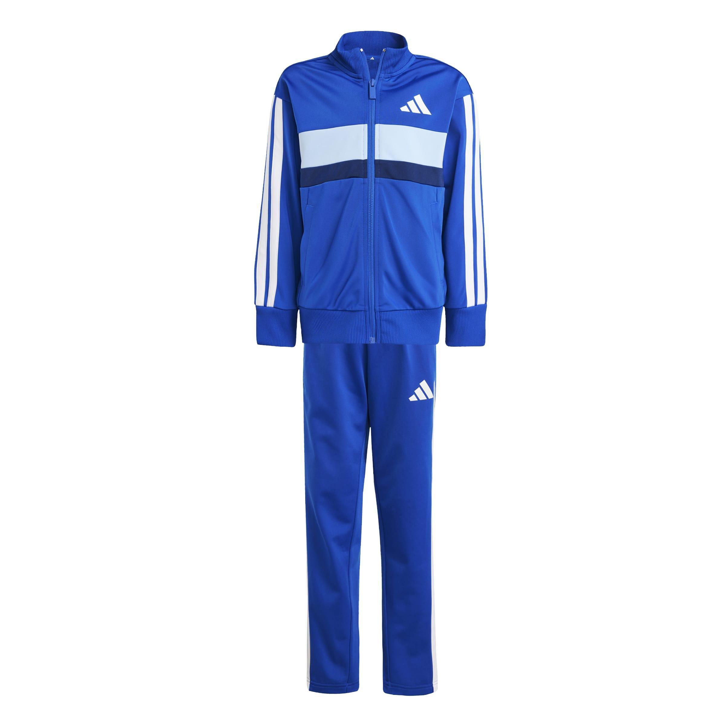 Kids Unisex Seasonal Essentials Tiberio 3-Stripes Tricot Track Suit, Blue, , large image number 0