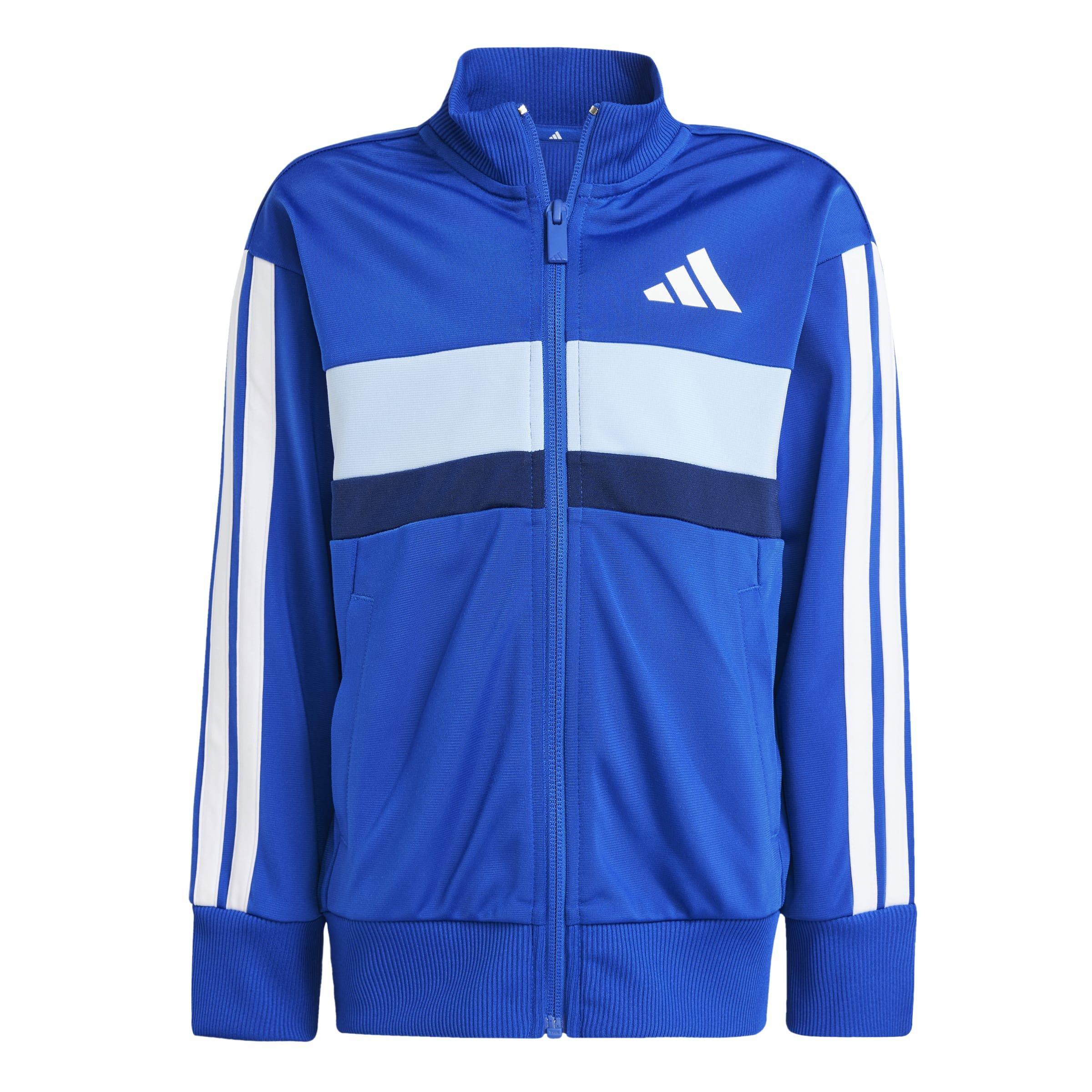 Kids Unisex Seasonal Essentials Tiberio 3-Stripes Tricot Track Suit, Blue, , large image number 8