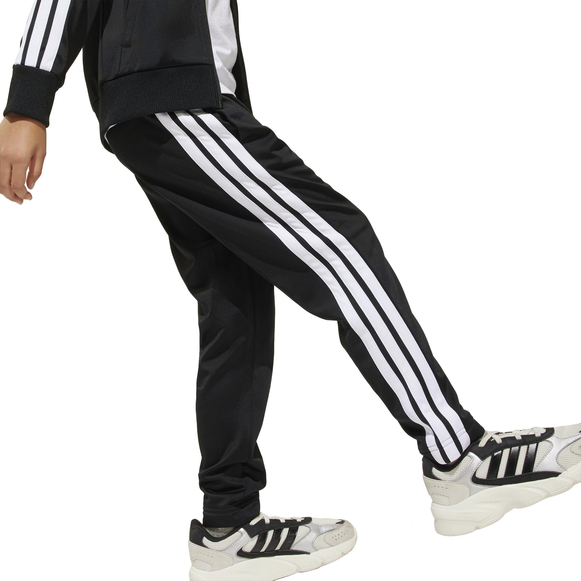 Unisex Kids Seasonal Essentials Tiberio 3-Stripes Tricot Track Suit, Black, , large image number 3