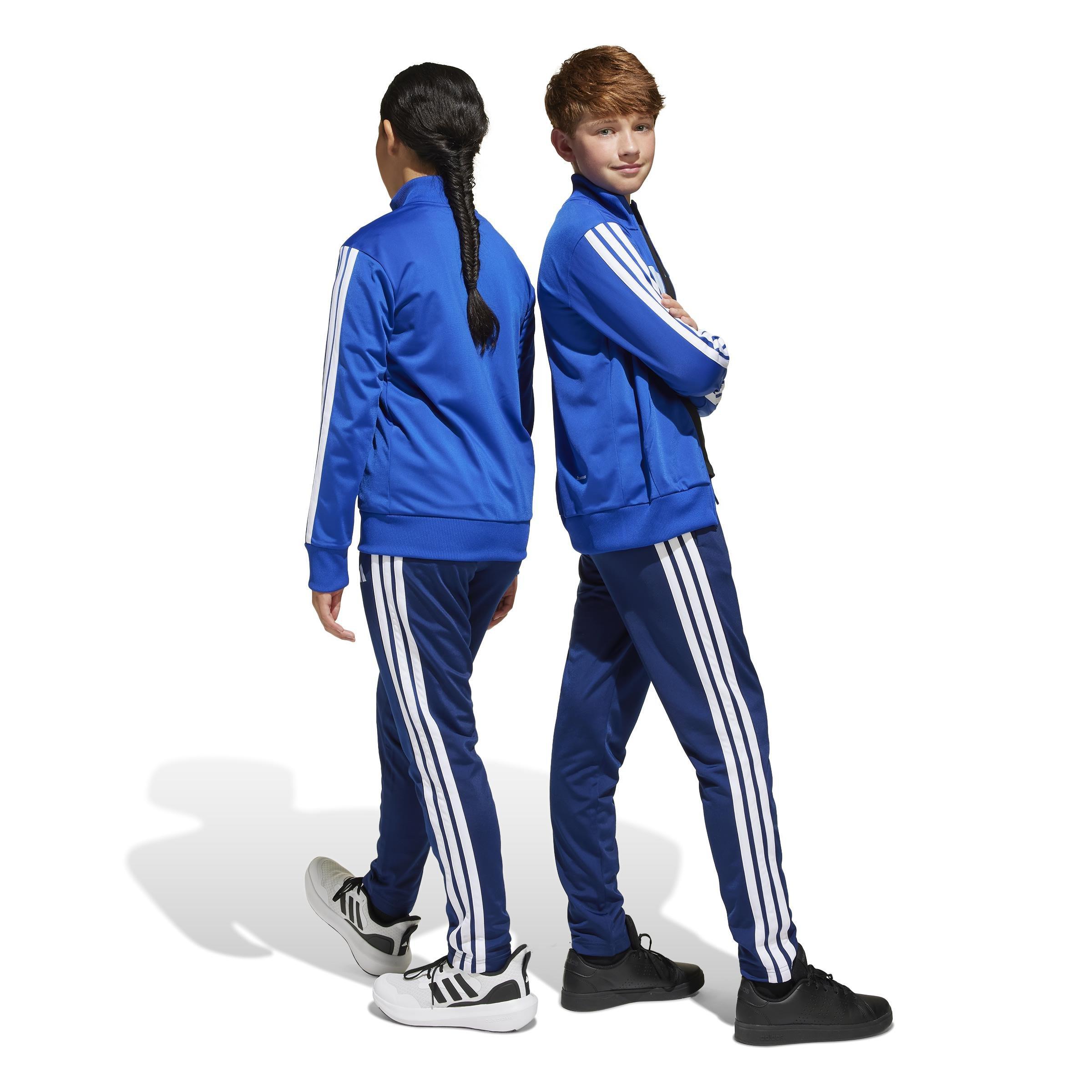 Unisex Seasonal Essentials Tiberio 3-Stripes Tricot Track Suit Kids, Blue, A701_ONE, large image number 1