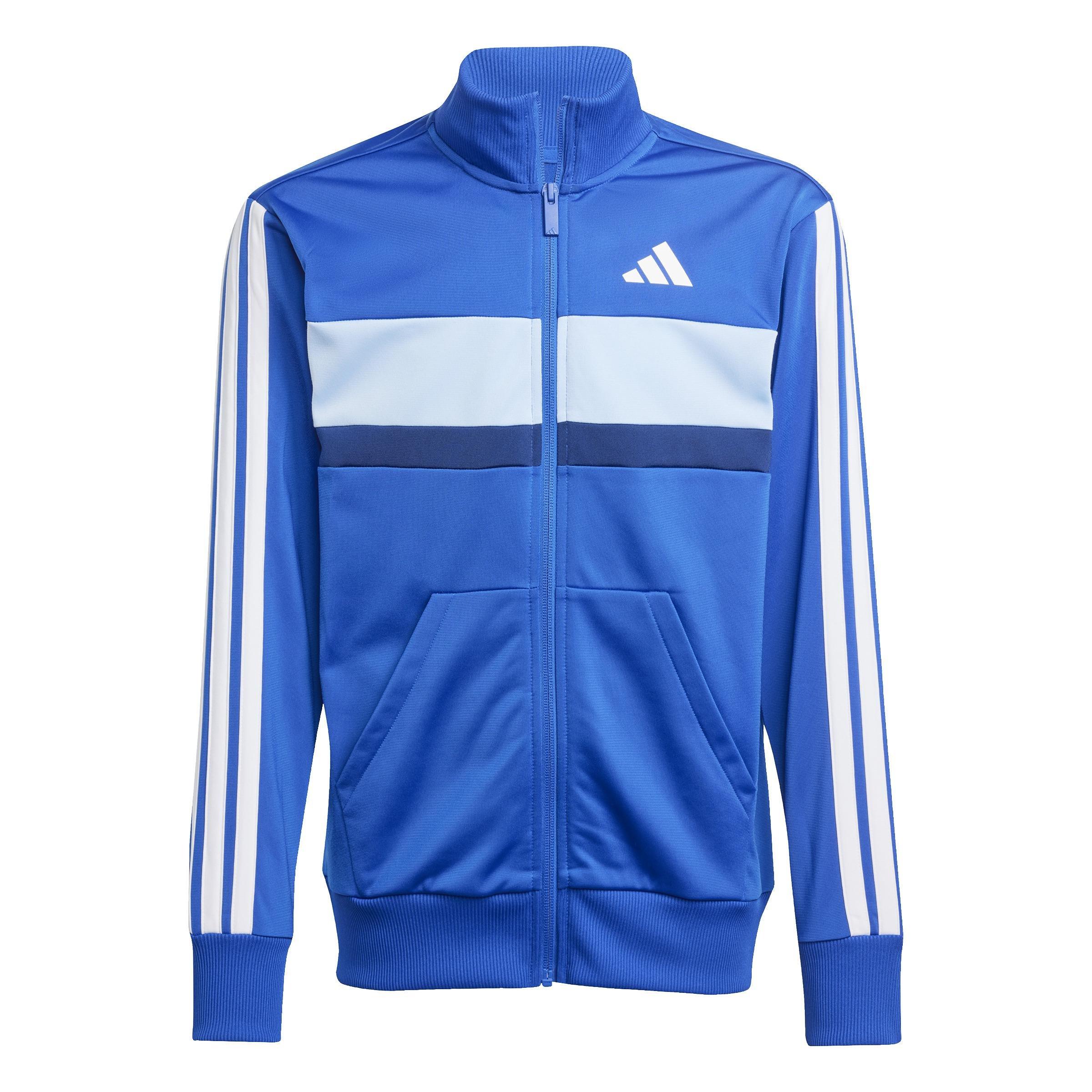 Unisex Kids Seasonal Essentials Tiberio 3-Stripes Tricot Track Suit, Blue, , large image number 5