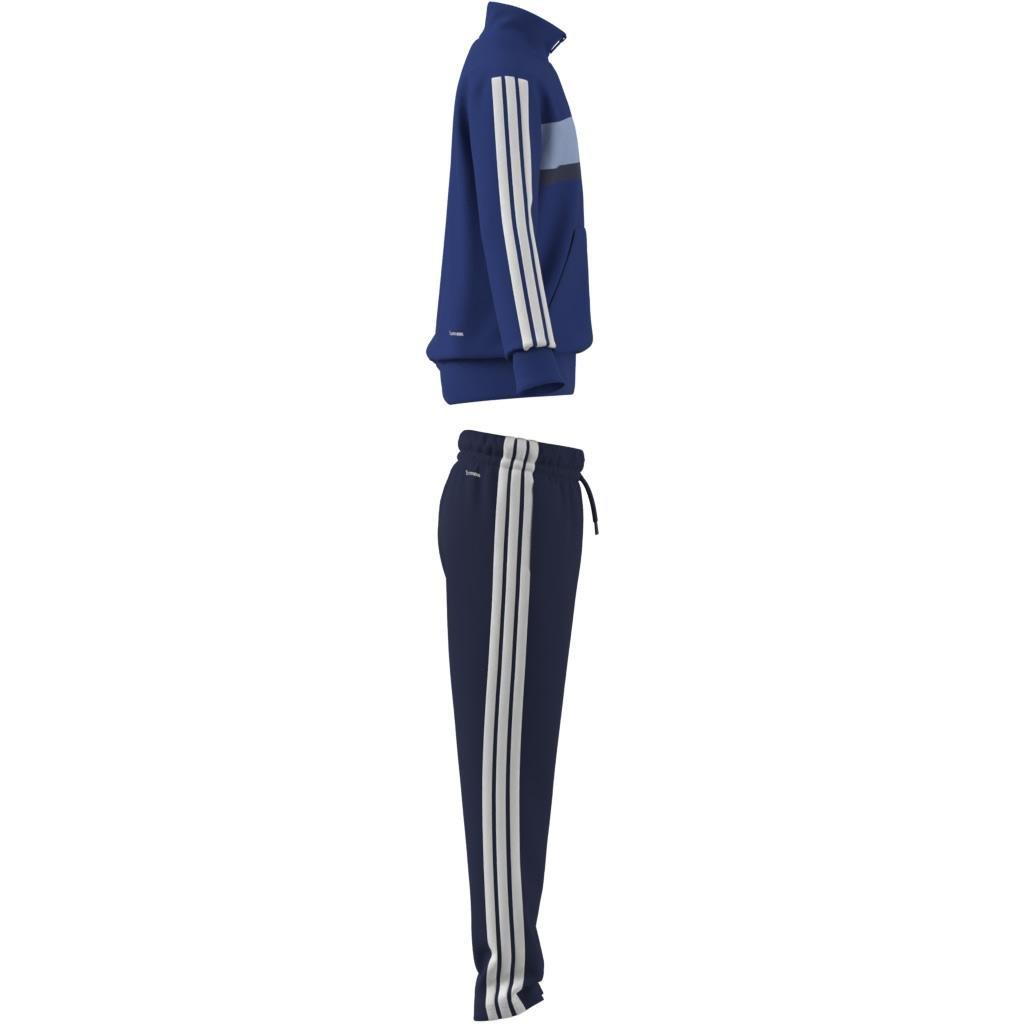 Unisex Kids Seasonal Essentials Tiberio 3-Stripes Tricot Track Suit, Blue, , large image number 9