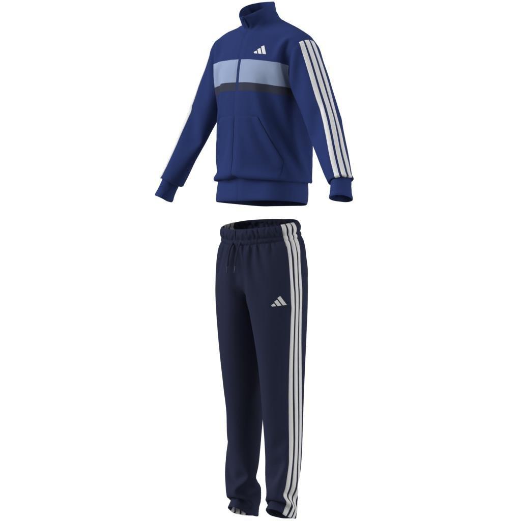 Unisex Kids Seasonal Essentials Tiberio 3-Stripes Tricot Track Suit, Blue, , large image number 11