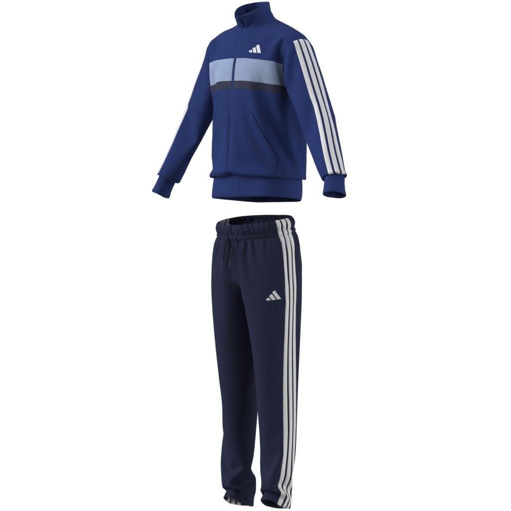 Unisex Seasonal Essentials Tiberio 3-Stripes Tricot Track Suit Kids, Blue, A701_ONE, large image number 11