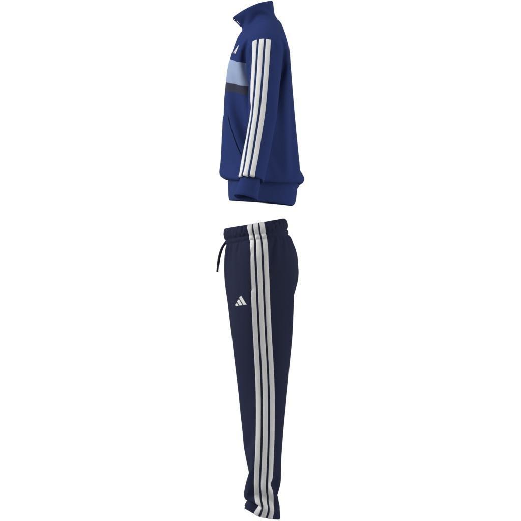 Unisex Kids Seasonal Essentials Tiberio 3-Stripes Tricot Track Suit, Blue, , large image number 13