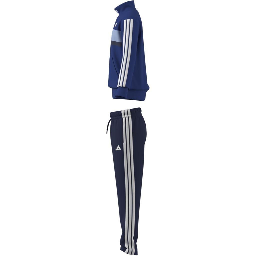 Unisex Seasonal Essentials Tiberio 3-Stripes Tricot Track Suit Kids, Blue, A701_ONE, large image number 13