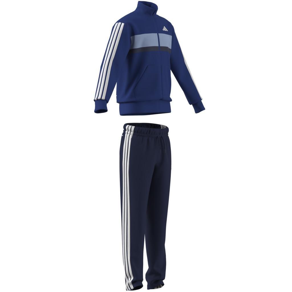 Unisex Seasonal Essentials Tiberio 3-Stripes Tricot Track Suit Kids, Blue, A701_ONE, large image number 14