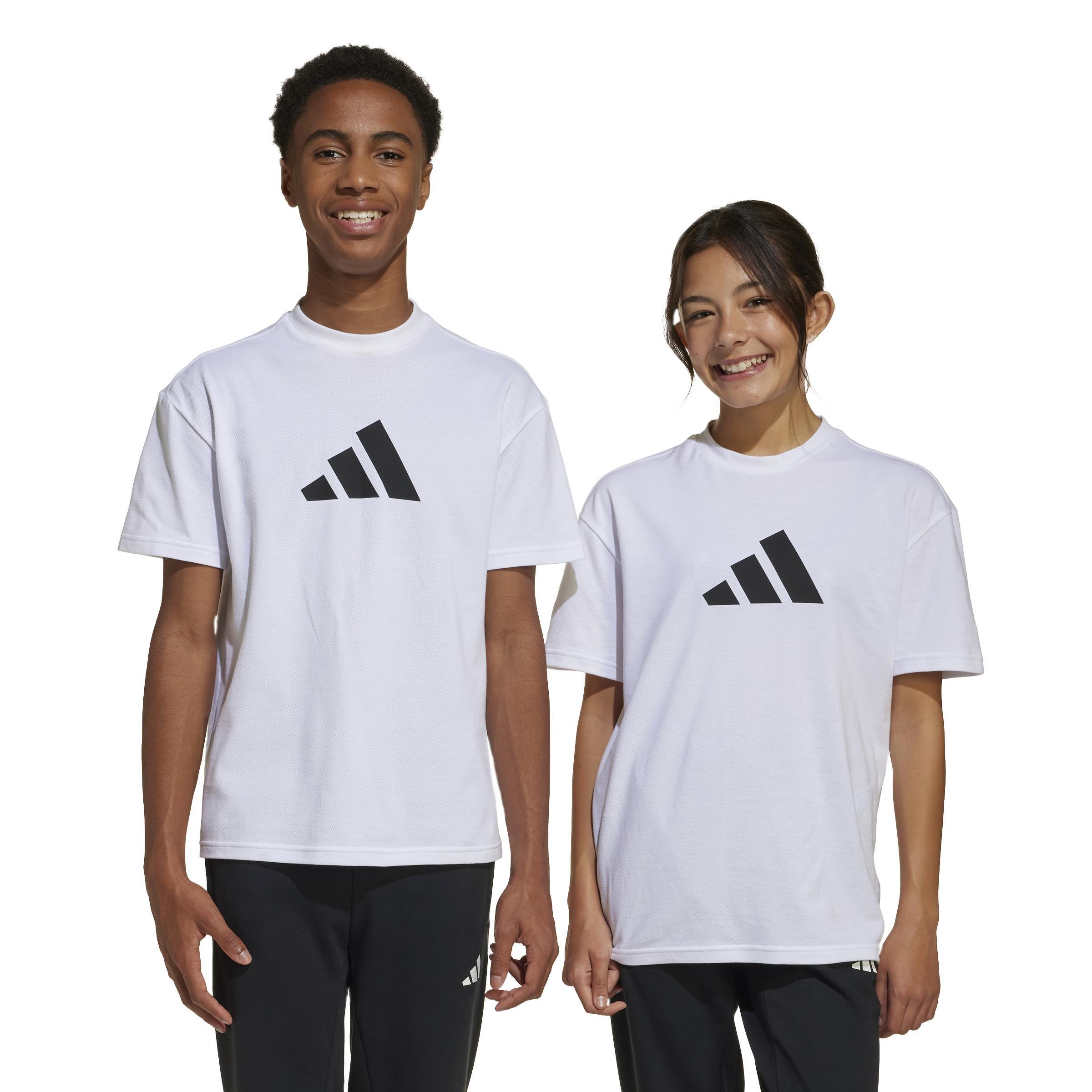 Unisex Kids Future Icons Logo T-Shirt, White, , large image number 10