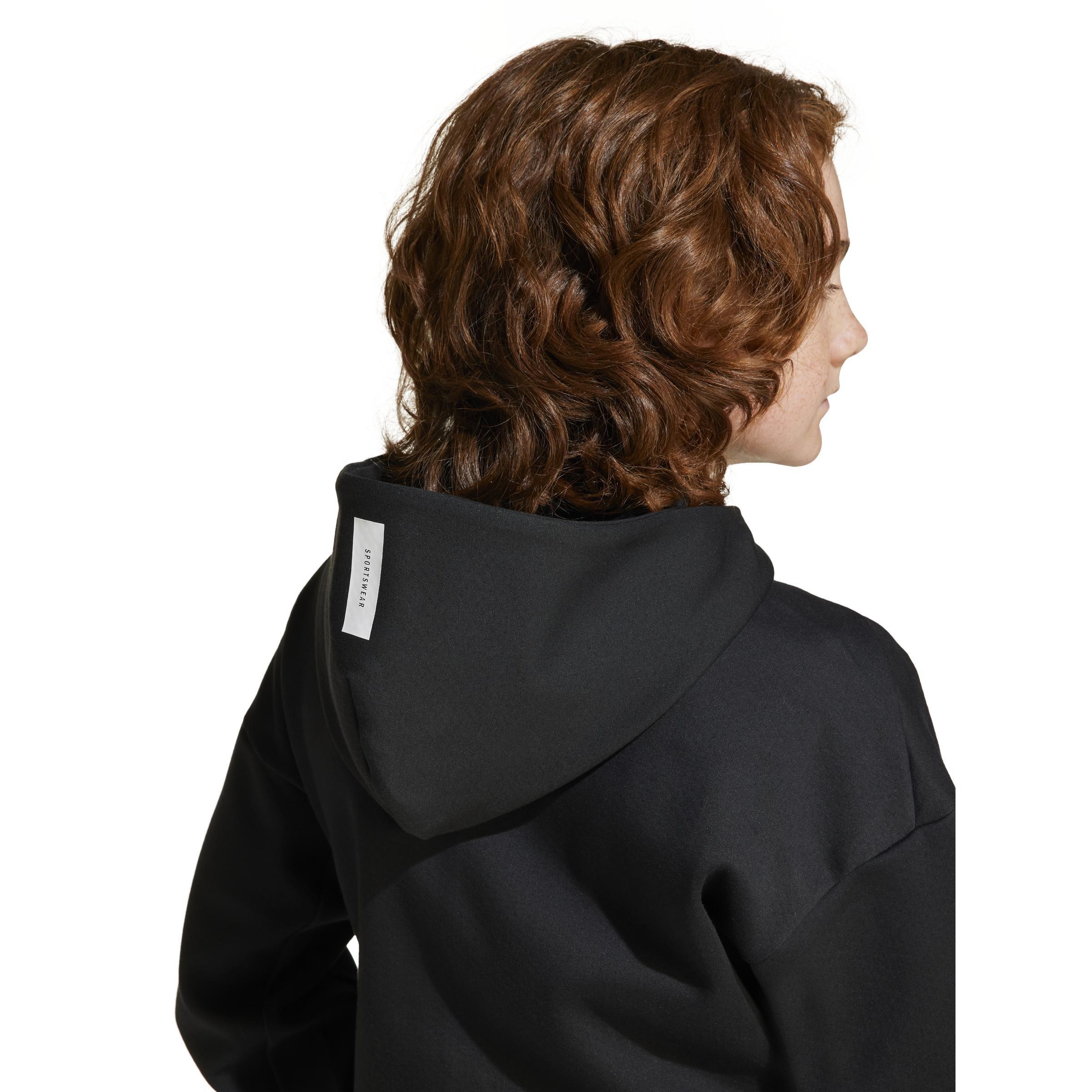 Unisex Kids adidas Z.N.E. Full-Zip Hooded Track Jacket, Black, A701_ONE, large image number 3