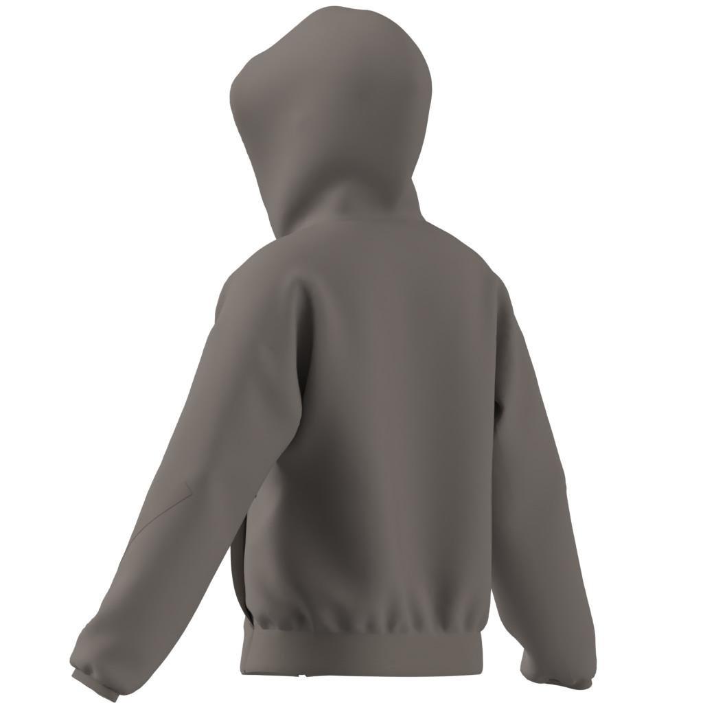 Unisex Kids adidas Z.N.E. Full-Zip Hooded Track Jacket, Beige, , large image number 6