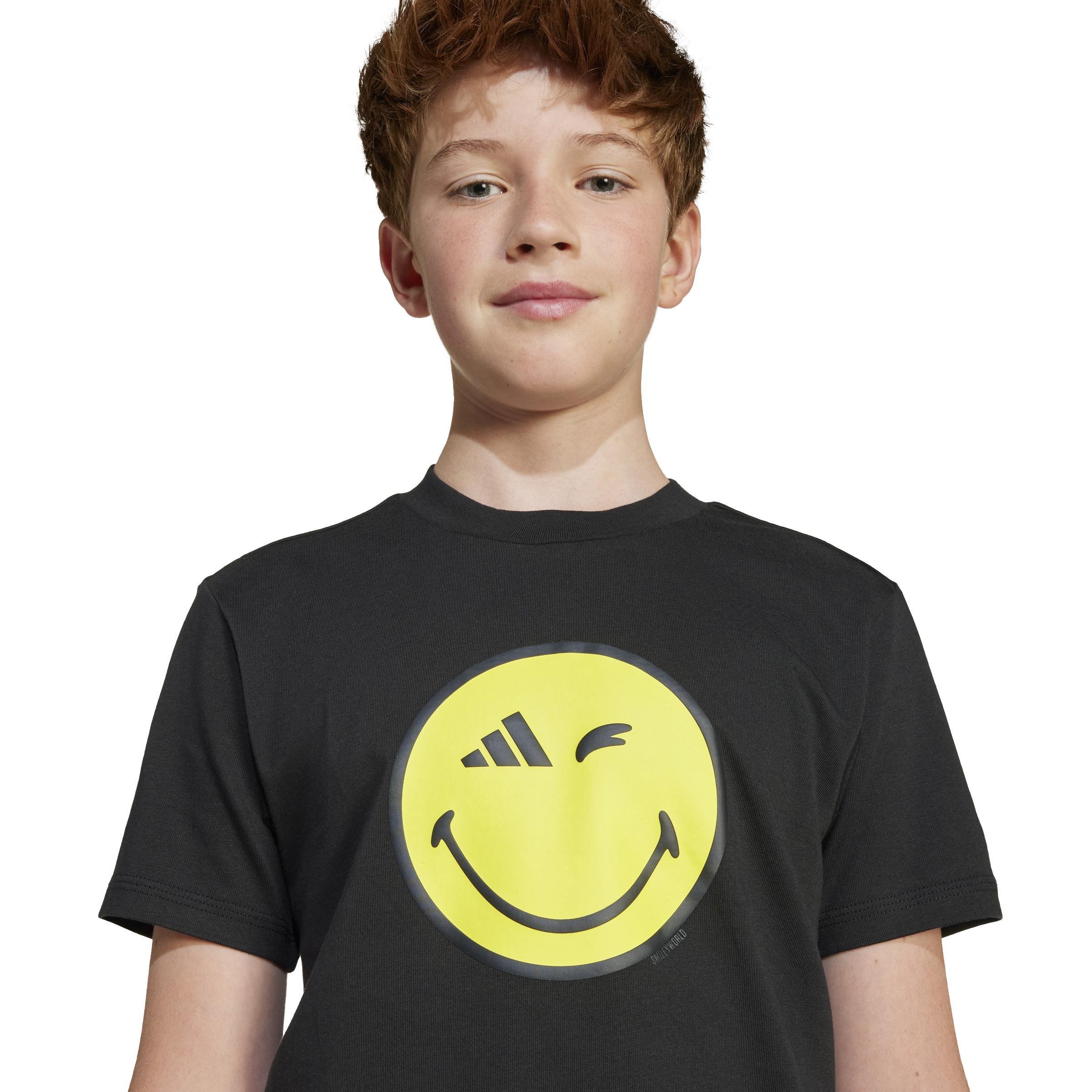 Unisex adidas x Smileyworld Graphics Tee Kids, Black, A701_ONE, large image number 4