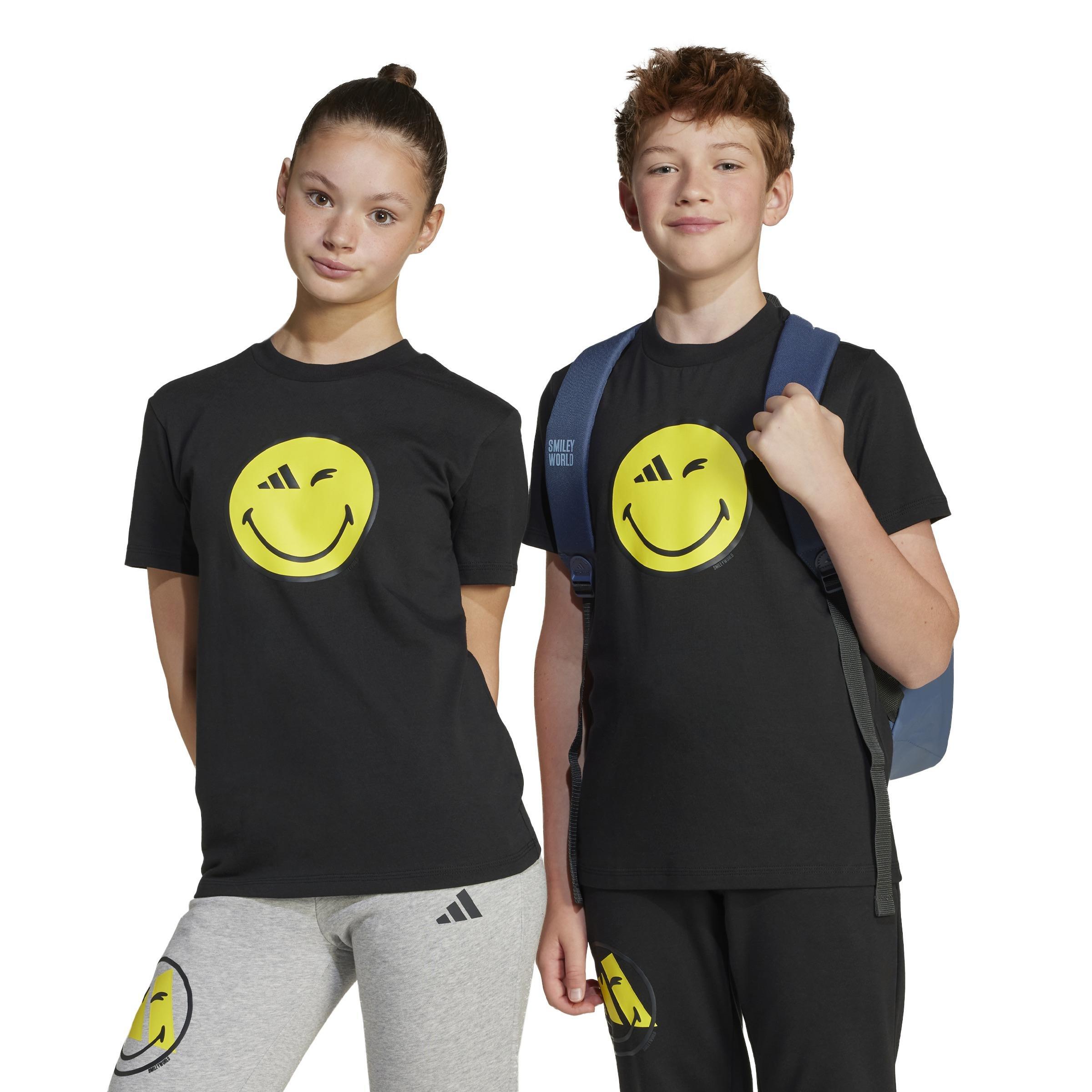 Unisex adidas x Smileyworld Graphics Tee Kids, Black, A701_ONE, large image number 8