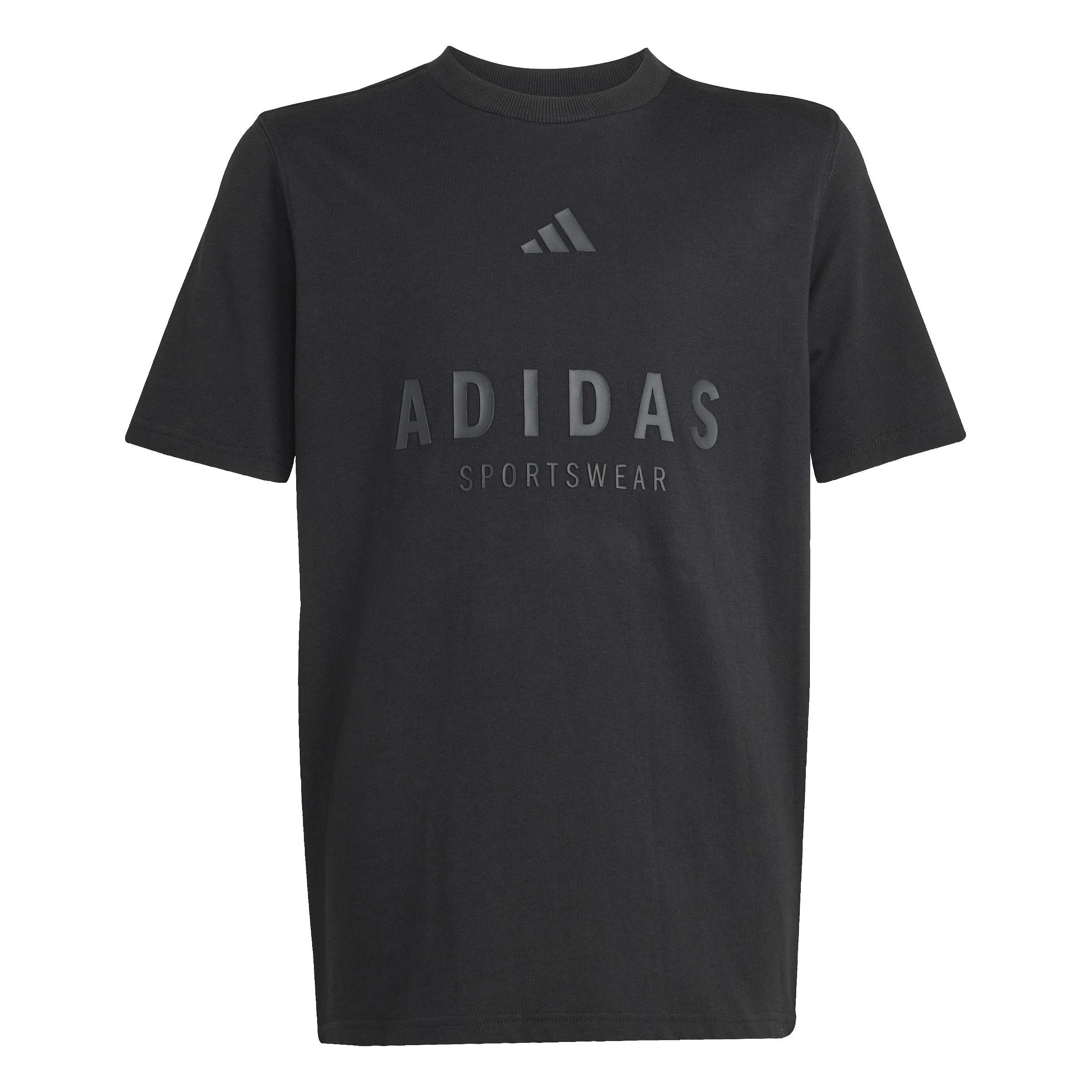 Unisex Kids ALL SZN Graphic T-Shirt, Black, A701_ONE, large image number 0