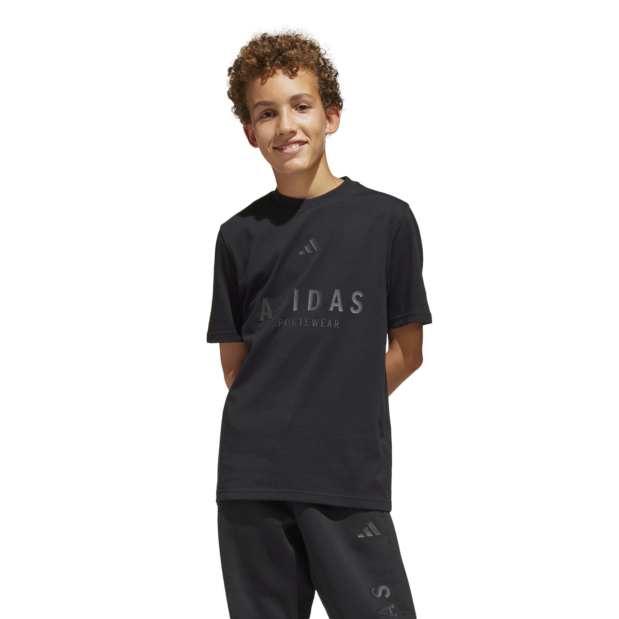 Unisex Kids ALL SZN Graphic T-Shirt, Black, A701_ONE, large image number 5