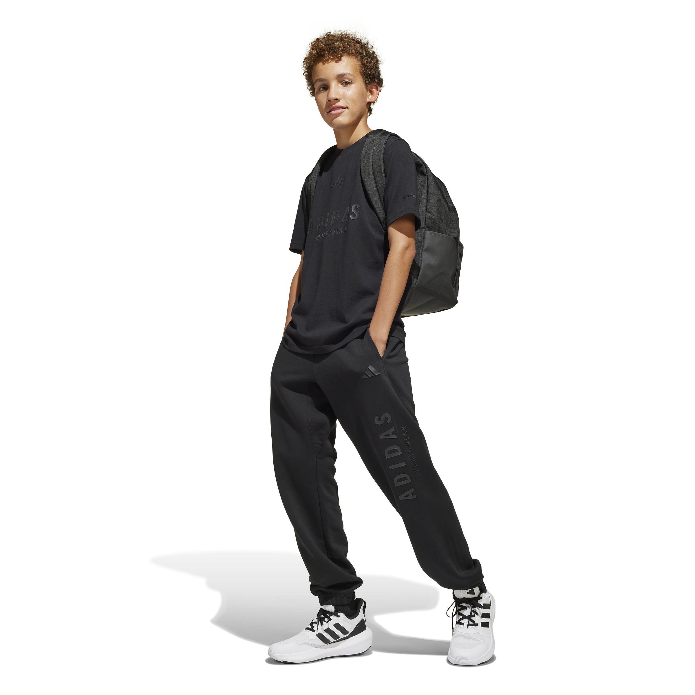 Unisex Kids ALL SZN Graphic T-Shirt, Black, A701_ONE, large image number 7