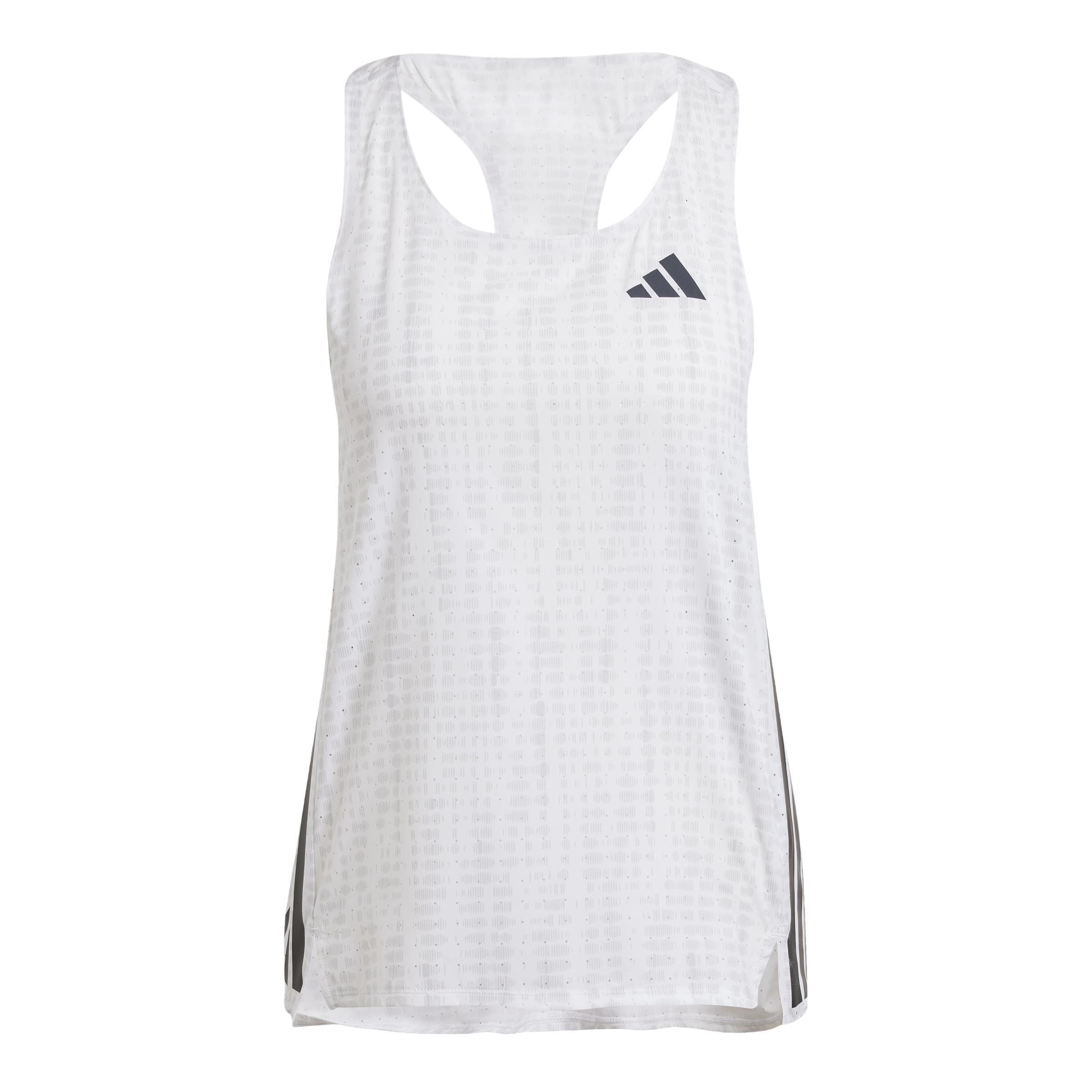 Adizero Running Singlet, White, A701_ONE, large image number 0