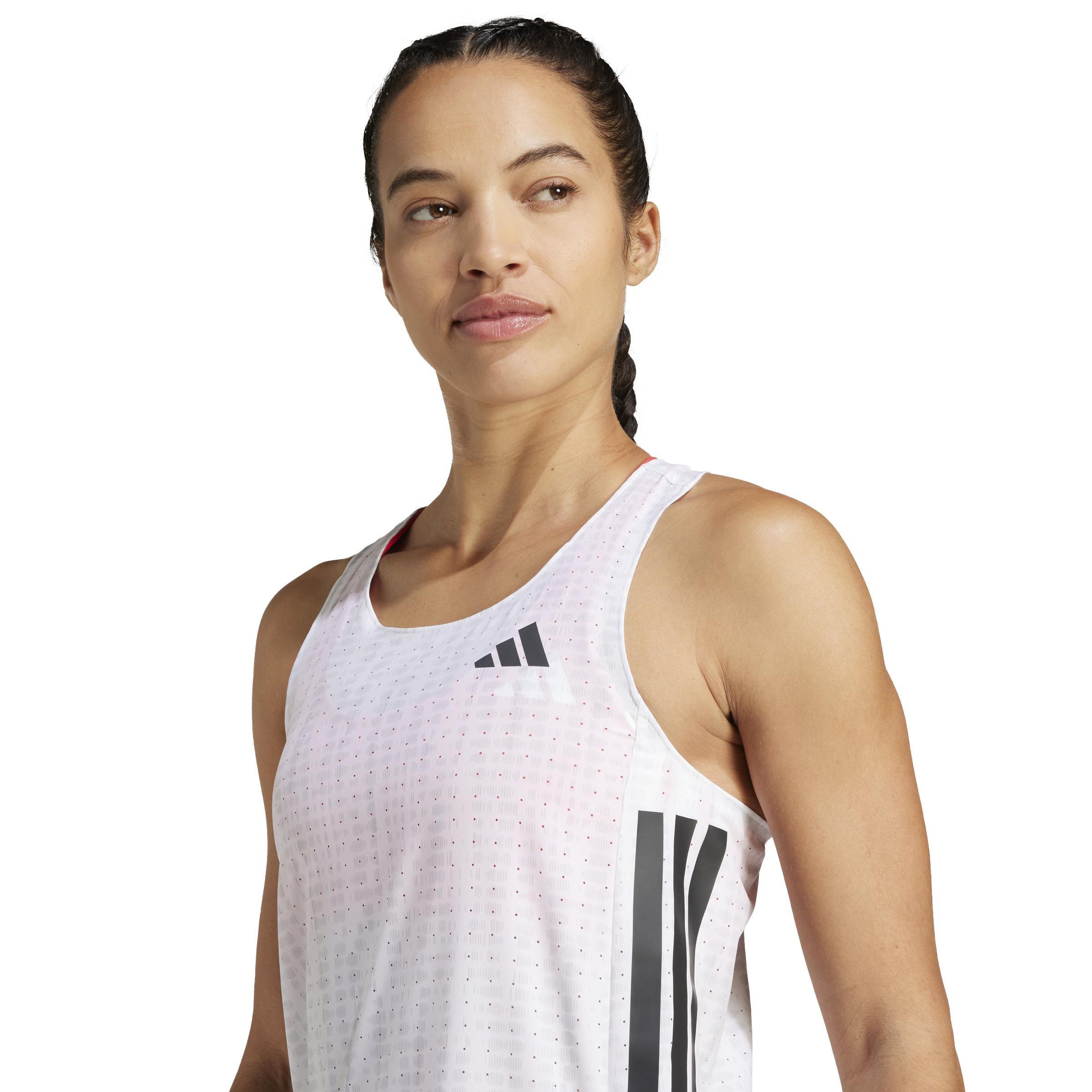 Adizero Running Singlet, White, A701_ONE, large image number 2