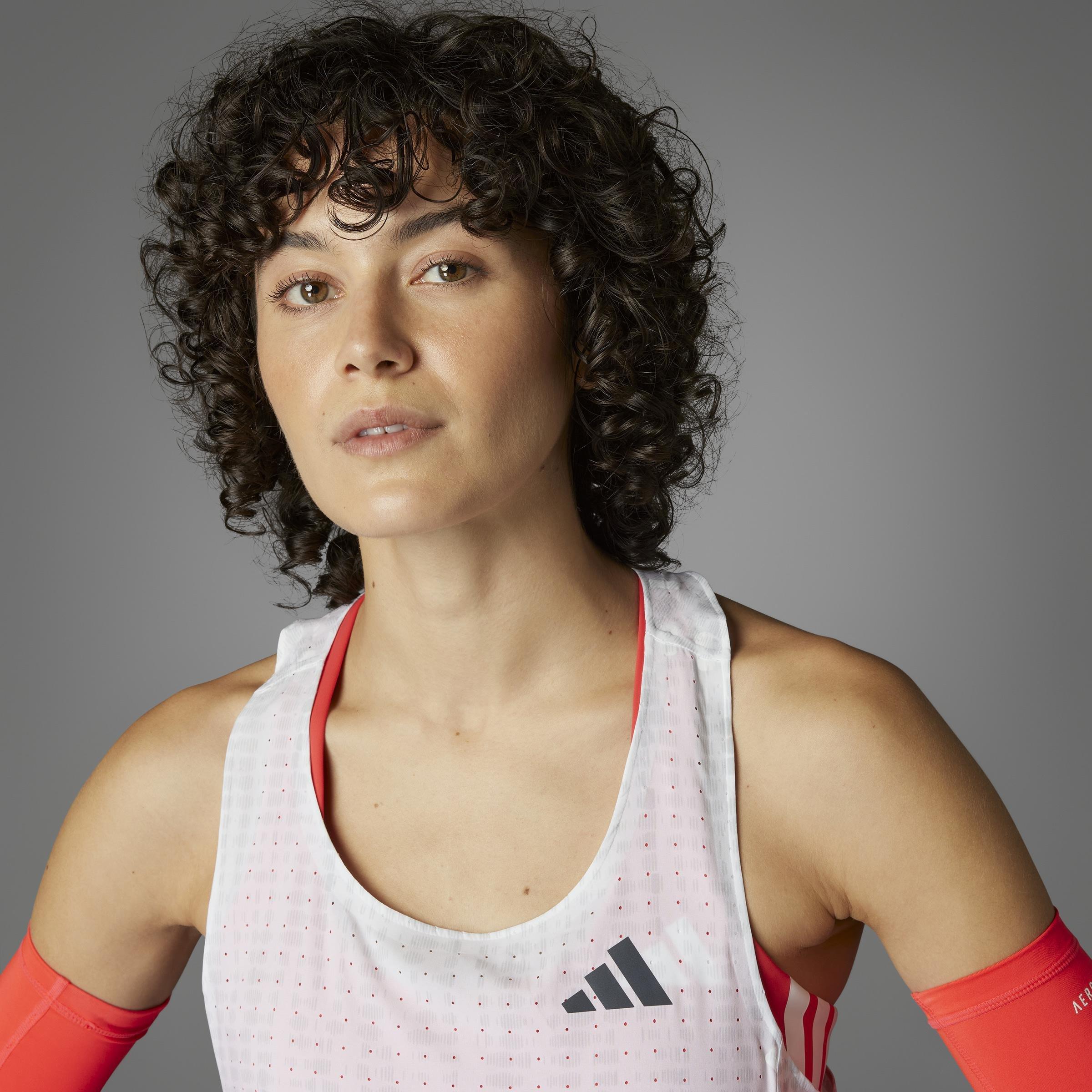 Adizero Running Singlet, White, , large image number 11