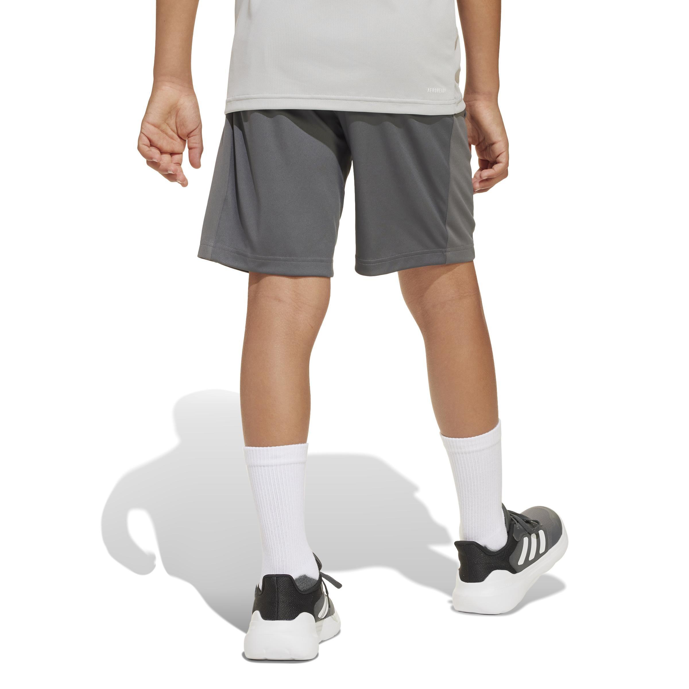 Unisex Kids Train Essentials Logo Regular Fit Shorts, Grey, , large image number 2