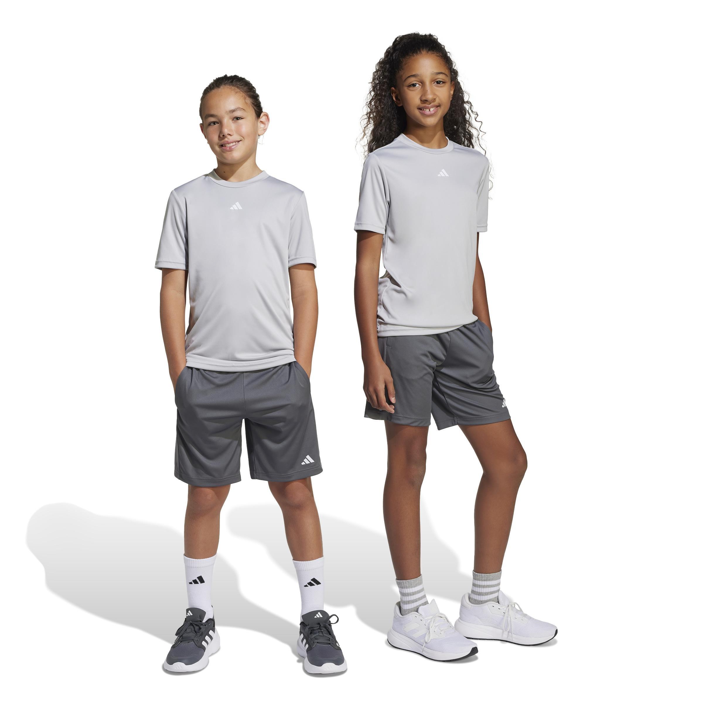 Unisex Kids Train Essentials Logo Regular Fit Shorts, Grey, , large image number 8