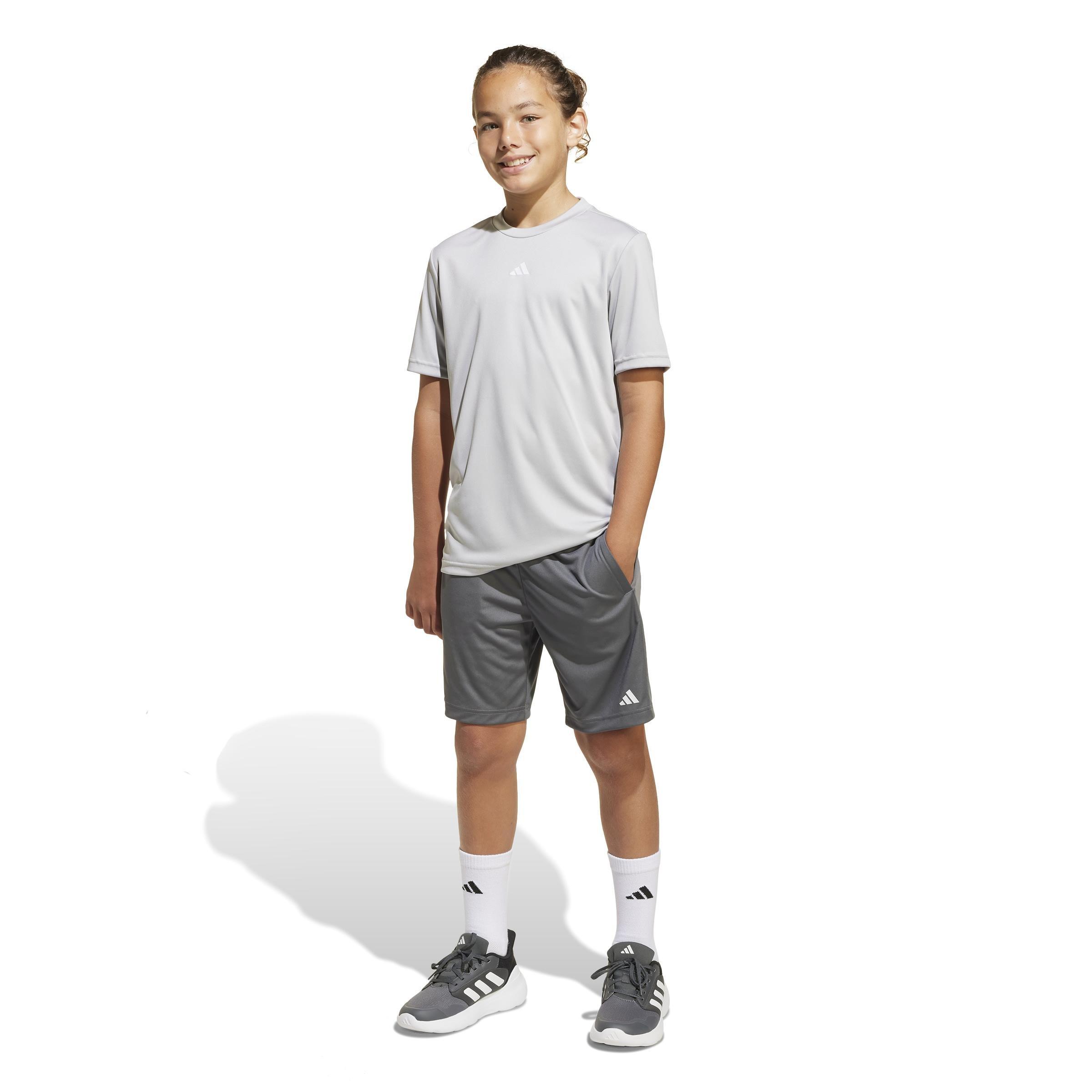 Unisex Kids Train Essentials Logo Regular Fit Shorts, Grey, , large image number 10