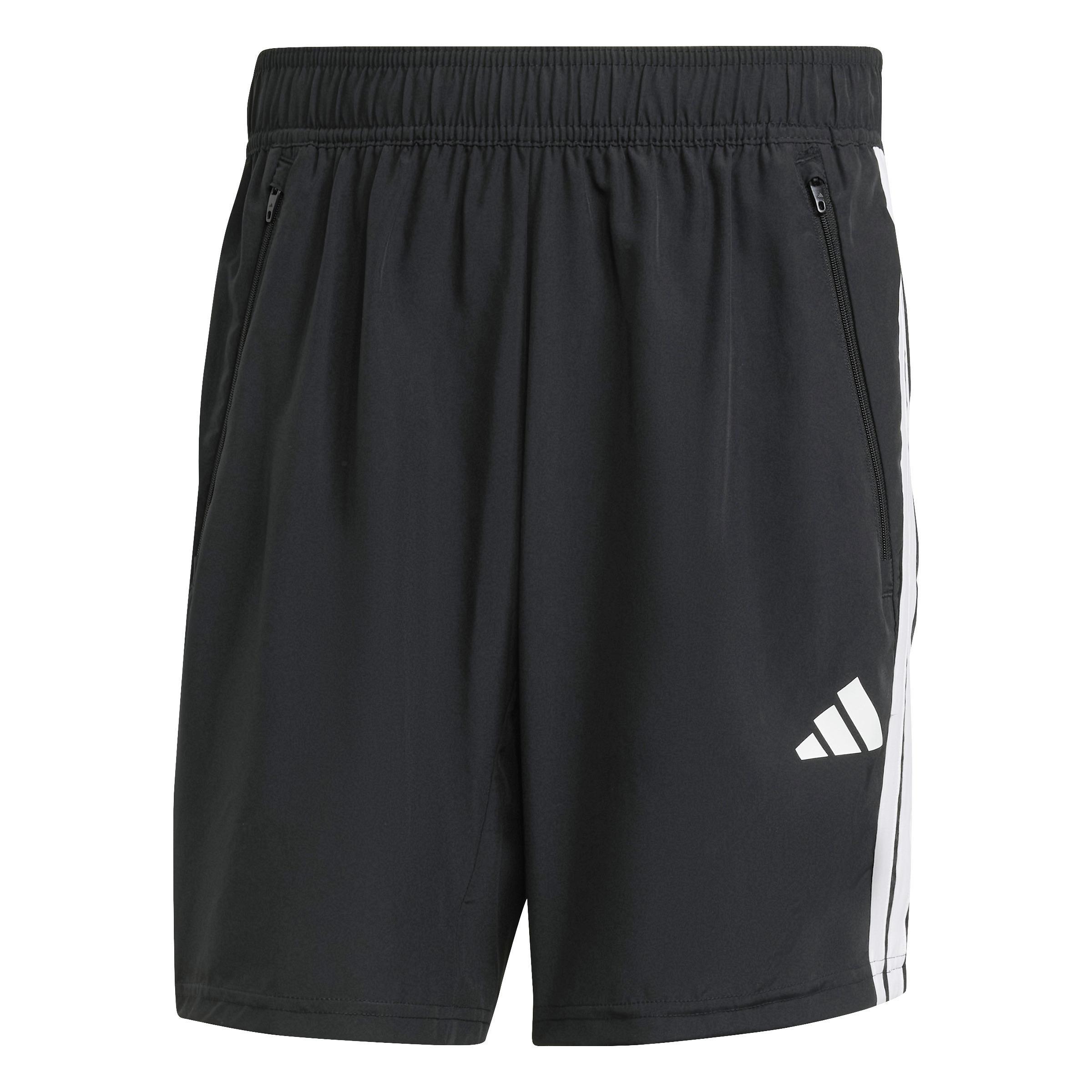 Essentials Training 3-Stripes Woven Shorts, Black, A701_ONE, large image number 0