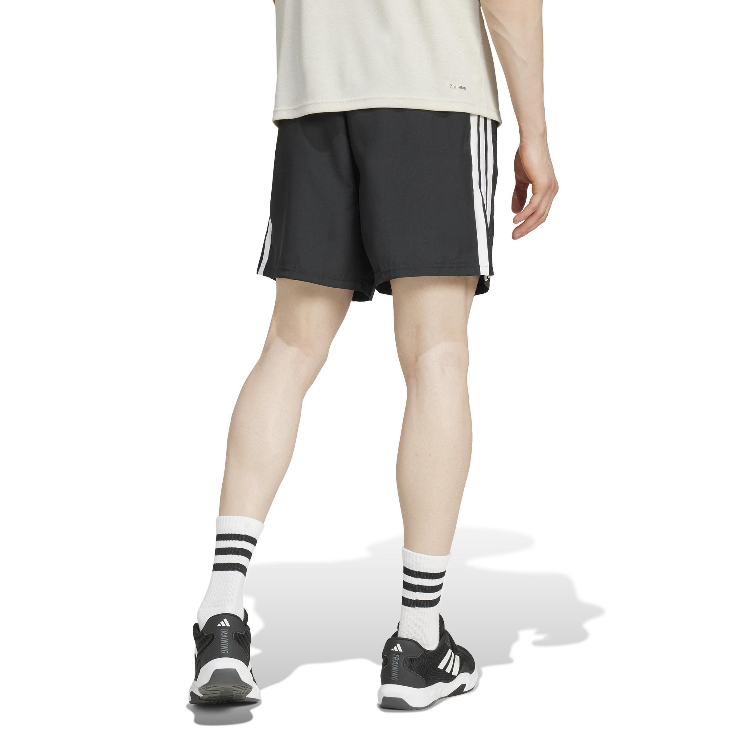 Essentials Training 3-Stripes Woven Shorts, Black, A701_ONE, large image number 1