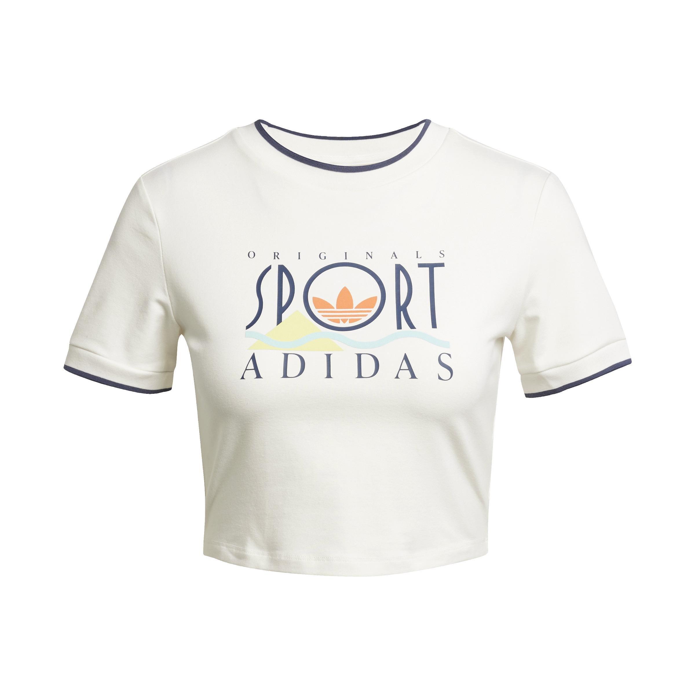 adidas Sport Graphic Baby Tee, White, A701_ONE, large image number 0