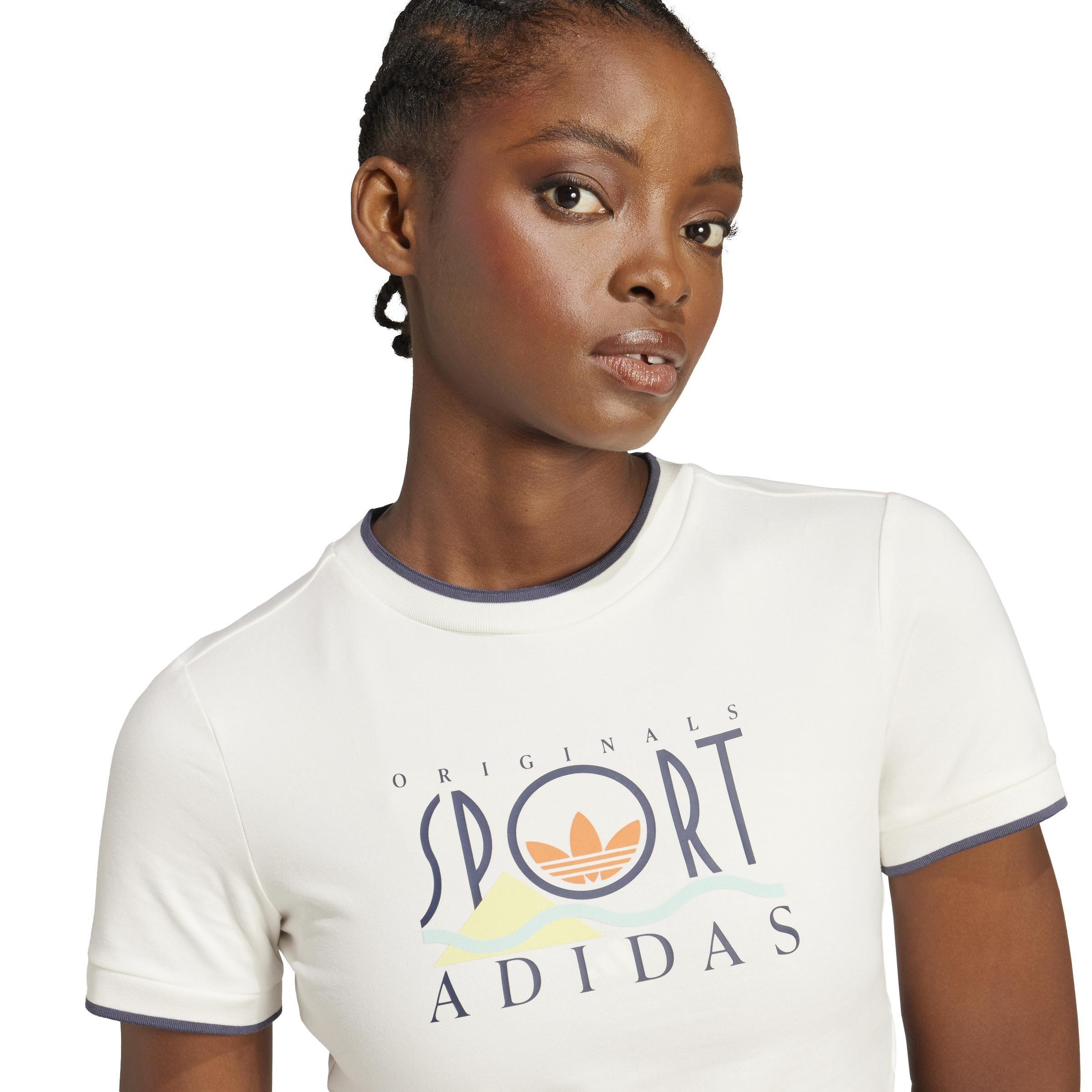 adidas Sport Graphic Baby Tee, White, A701_ONE, large image number 2