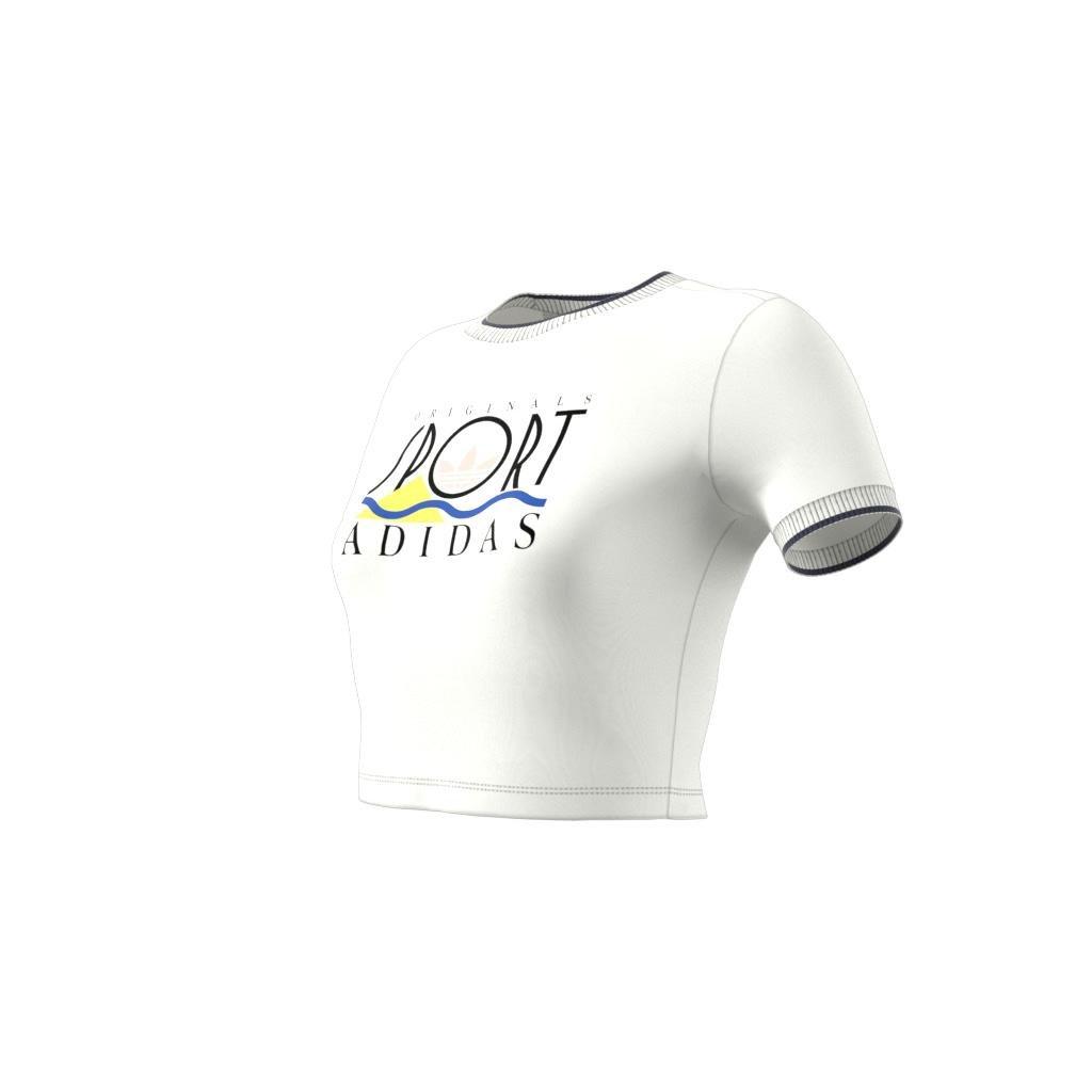 adidas Sport Graphic Baby Tee, White, A701_ONE, large image number 4