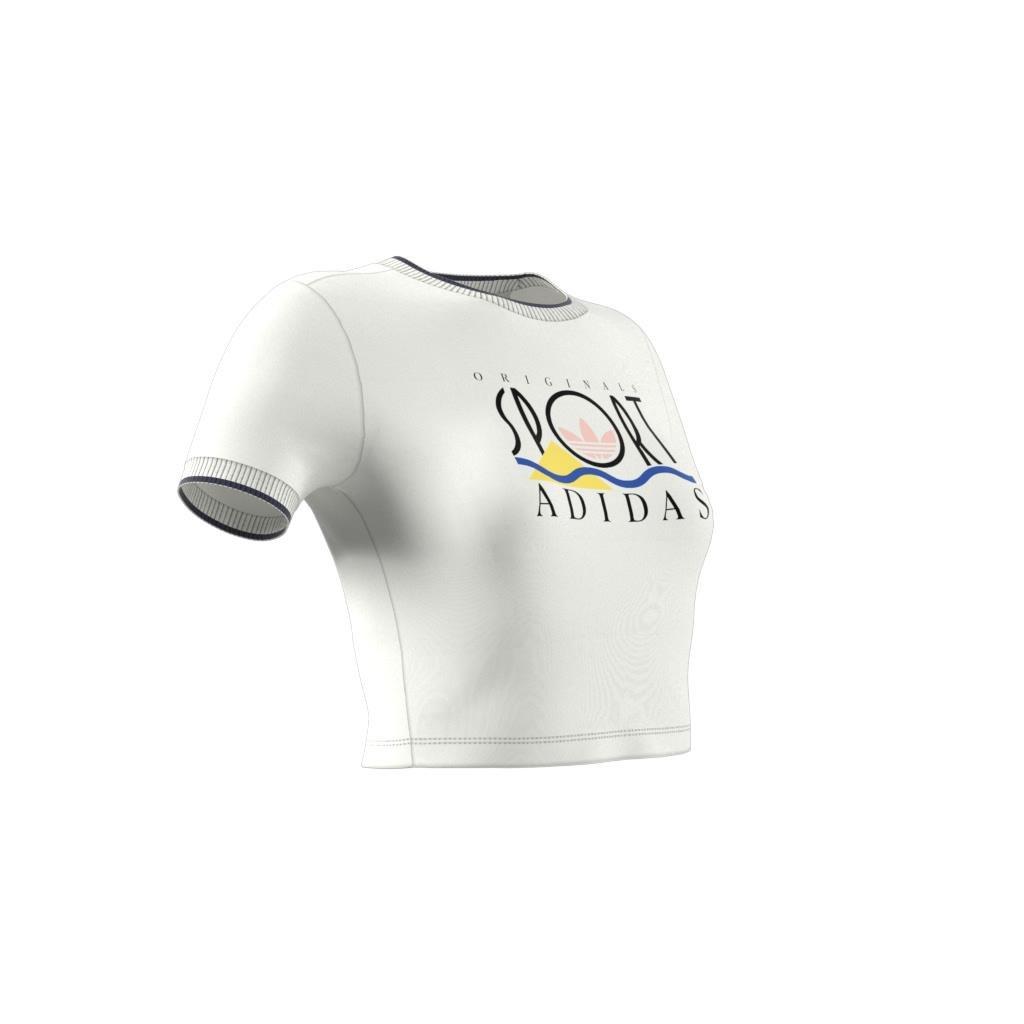 adidas Sport Graphic Baby Tee, White, A701_ONE, large image number 6