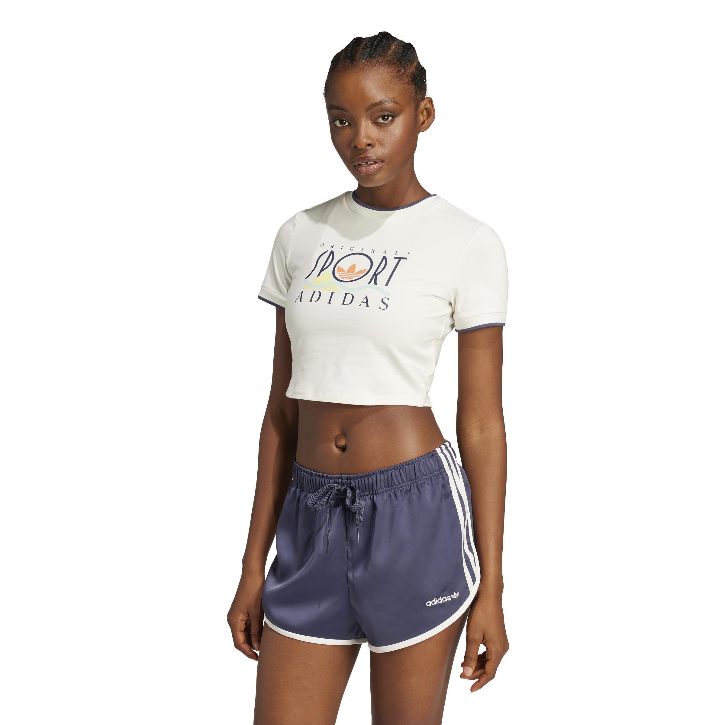 adidas Sport Graphic Baby Tee, White, A701_ONE, large image number 10