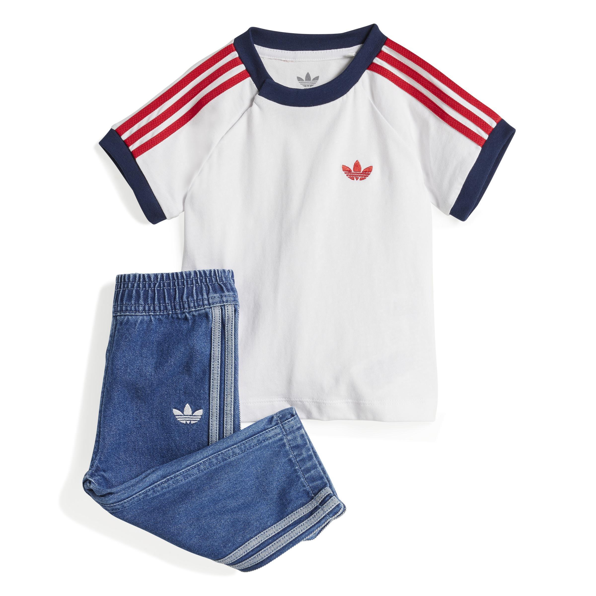 Unisex Kids Denim T-Shirt Set, Blue, A701_ONE, large image number 1