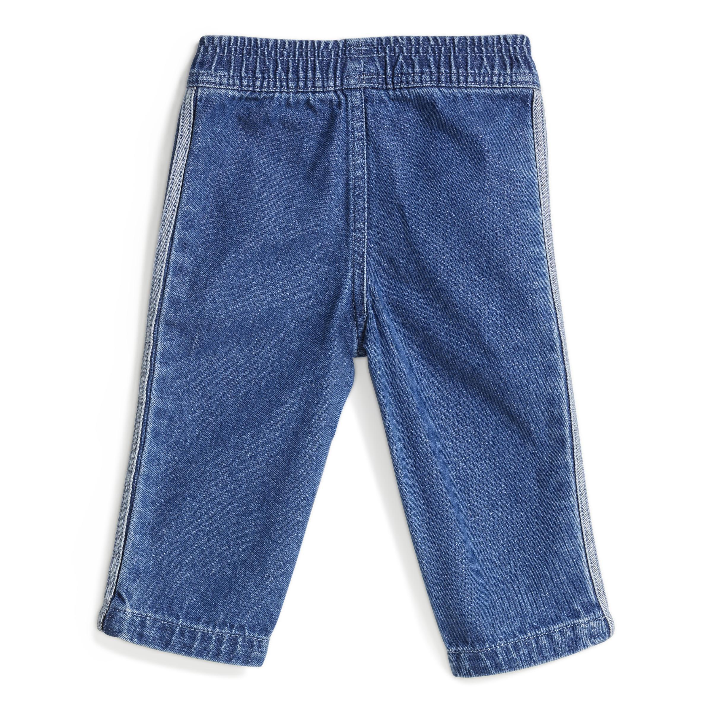 Unisex Kids Denim T-Shirt Set, Blue, A701_ONE, large image number 2