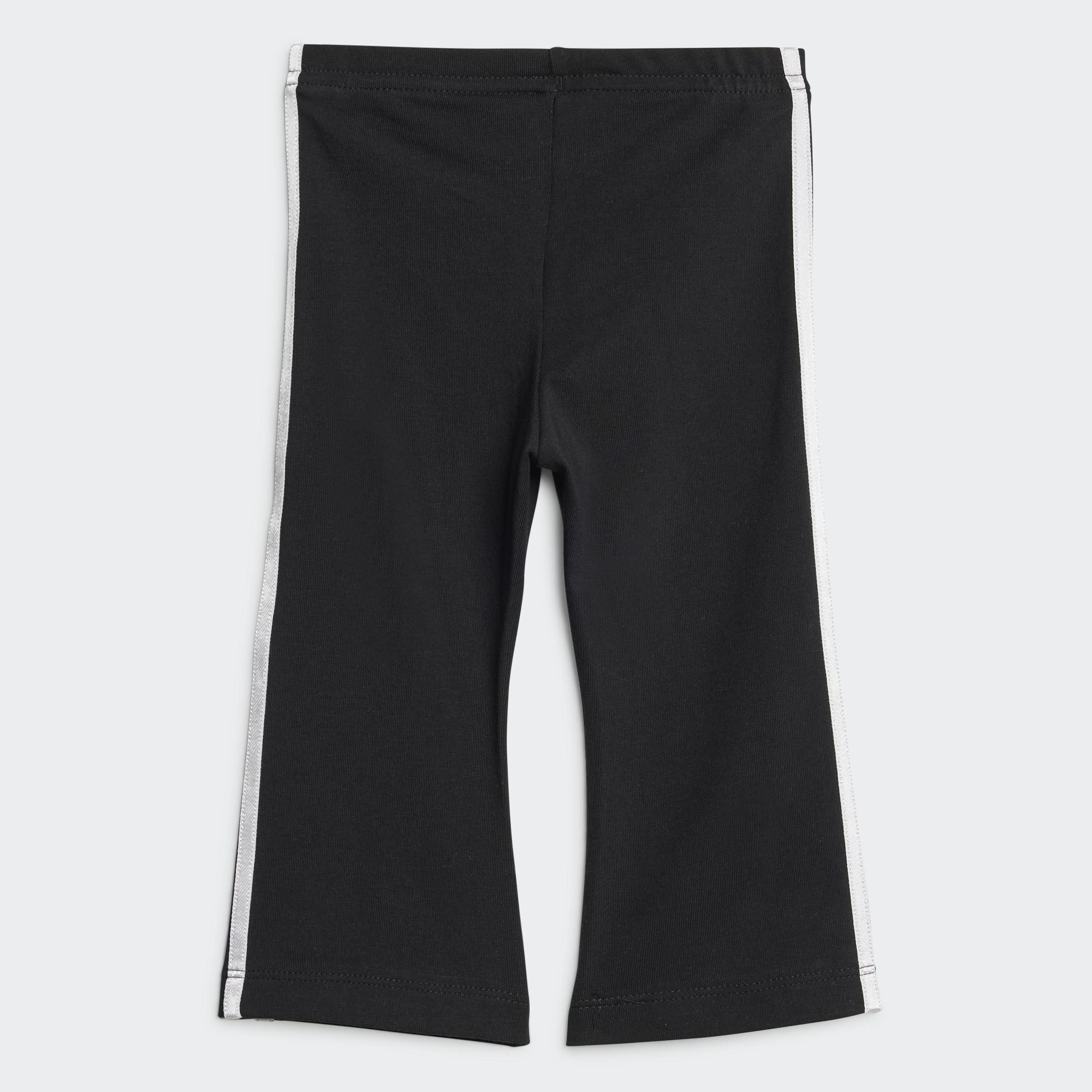 Kids Loose Crew Flared Leggings Set, Black