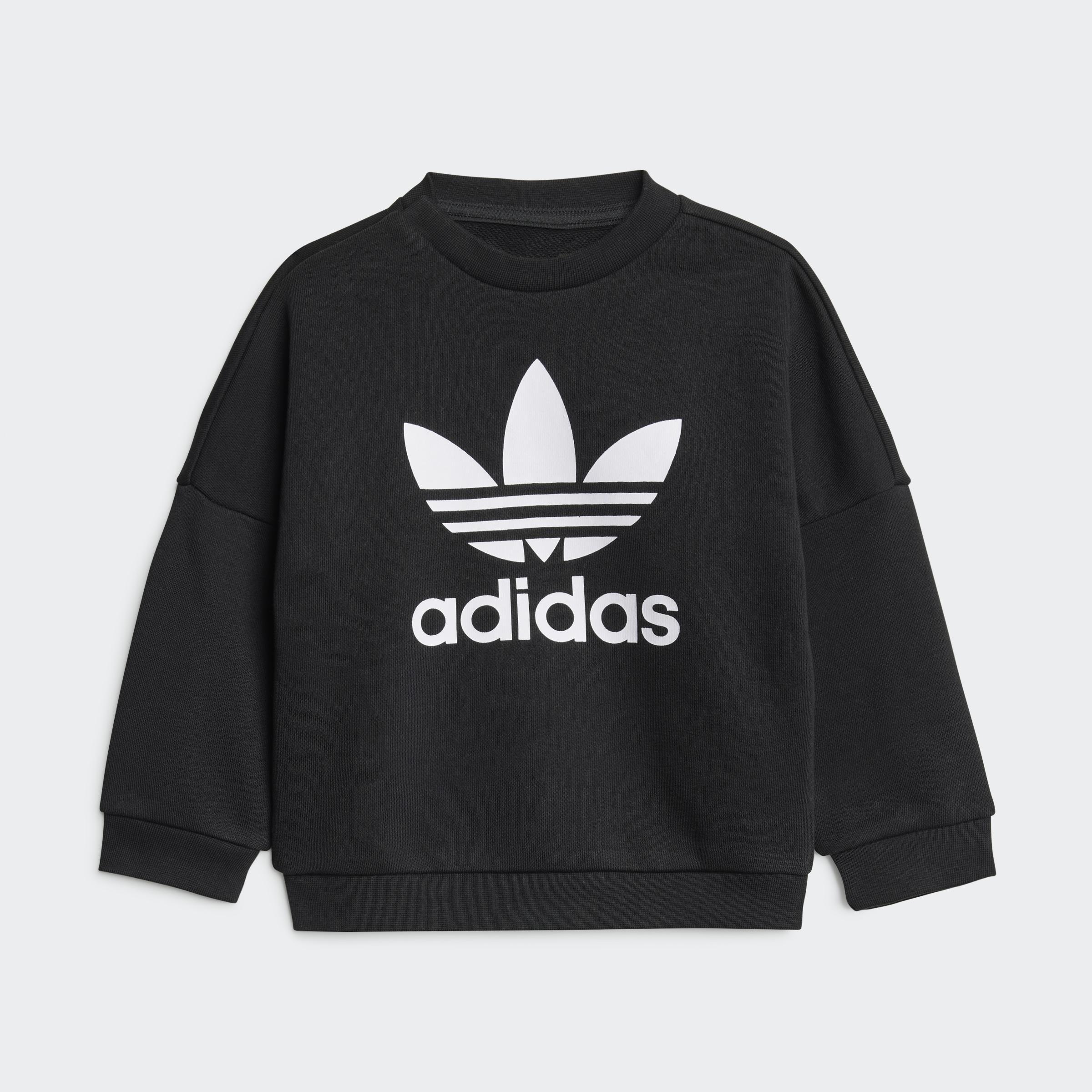 Kids Loose Crew Flared Leggings Set, Black, A701_ONE, large image number 6