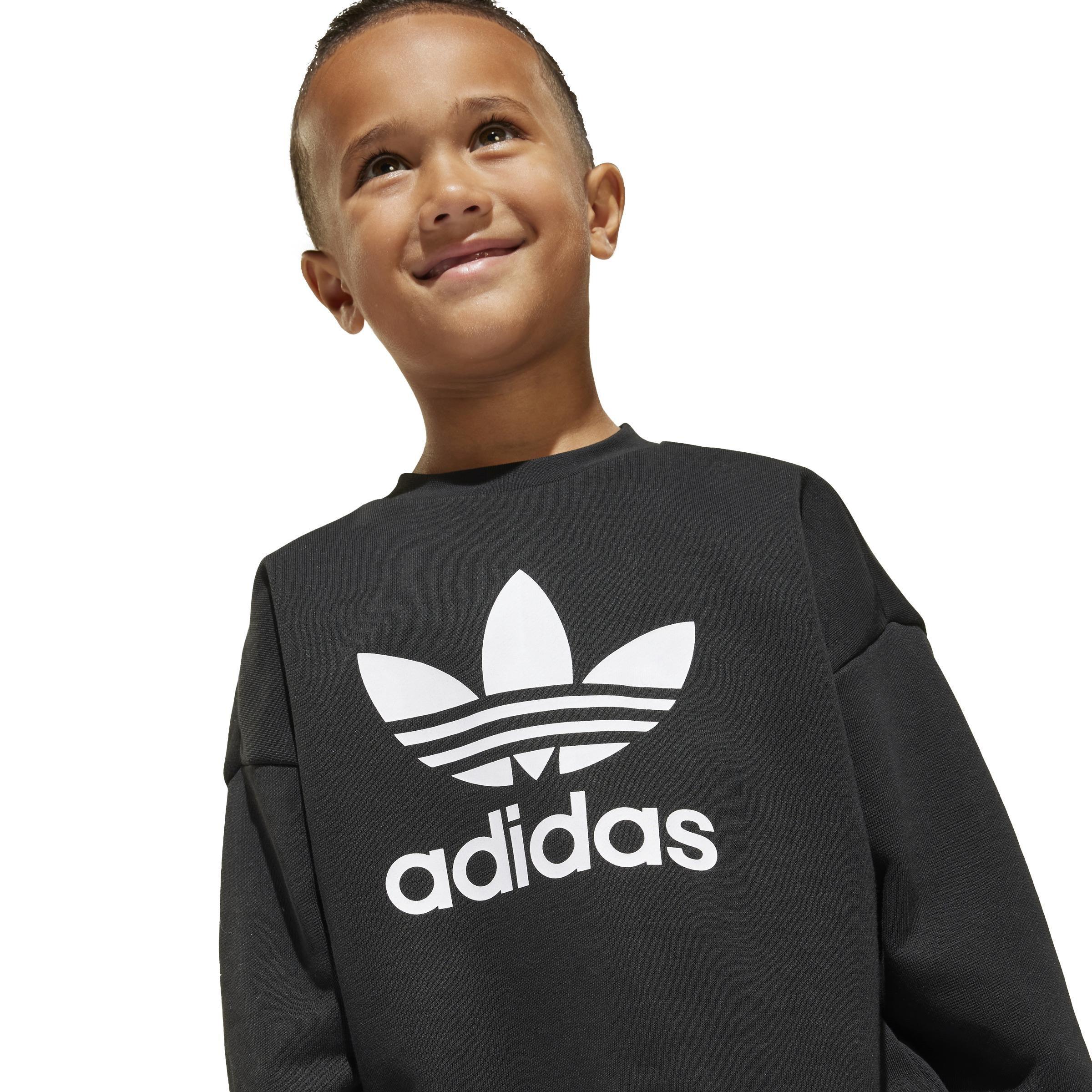 Kids Unisex Loose Crew Flared Legging Set, Black, , large image number 3