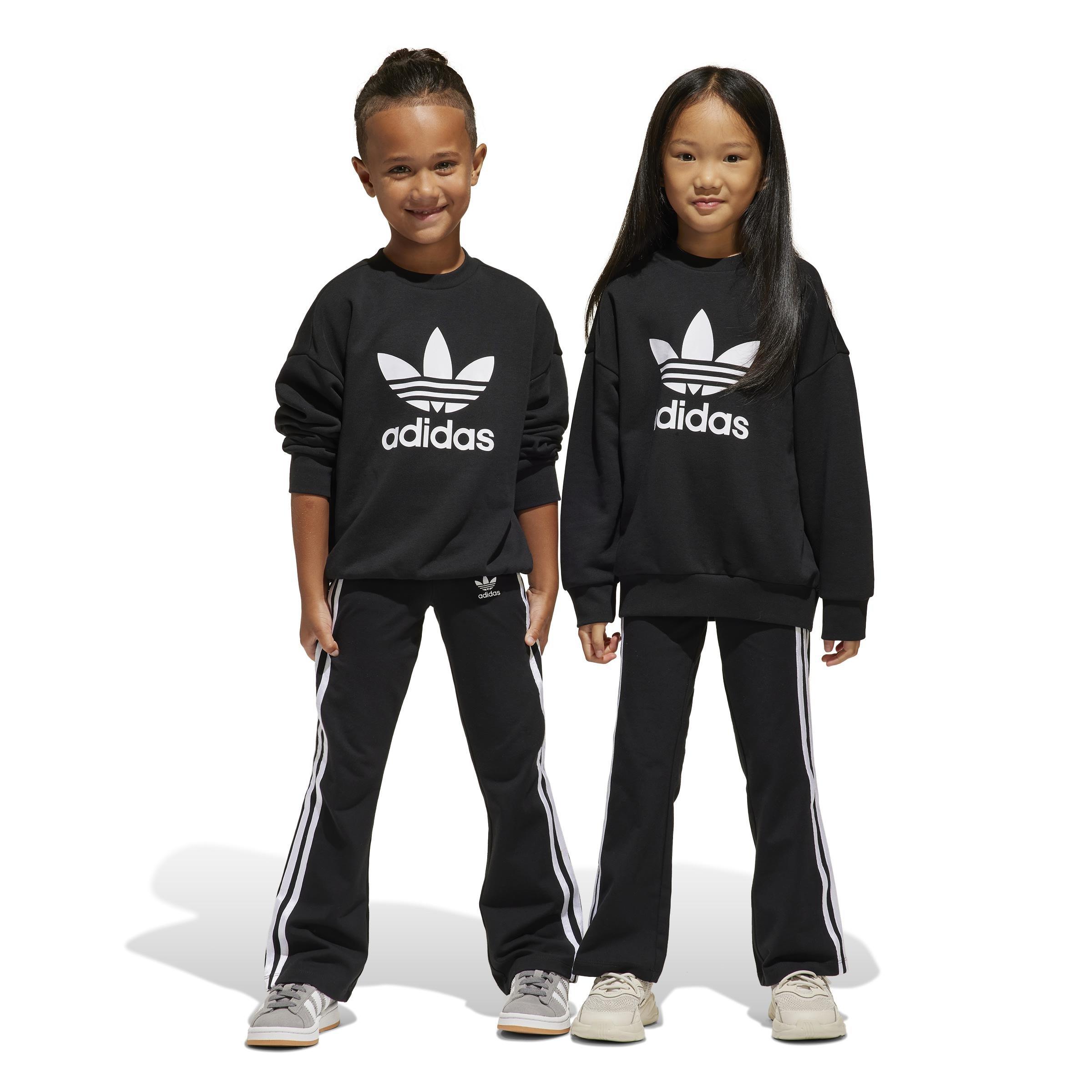 Kids Unisex Loose Crew Flared Legging Set, Black, , large image number 11