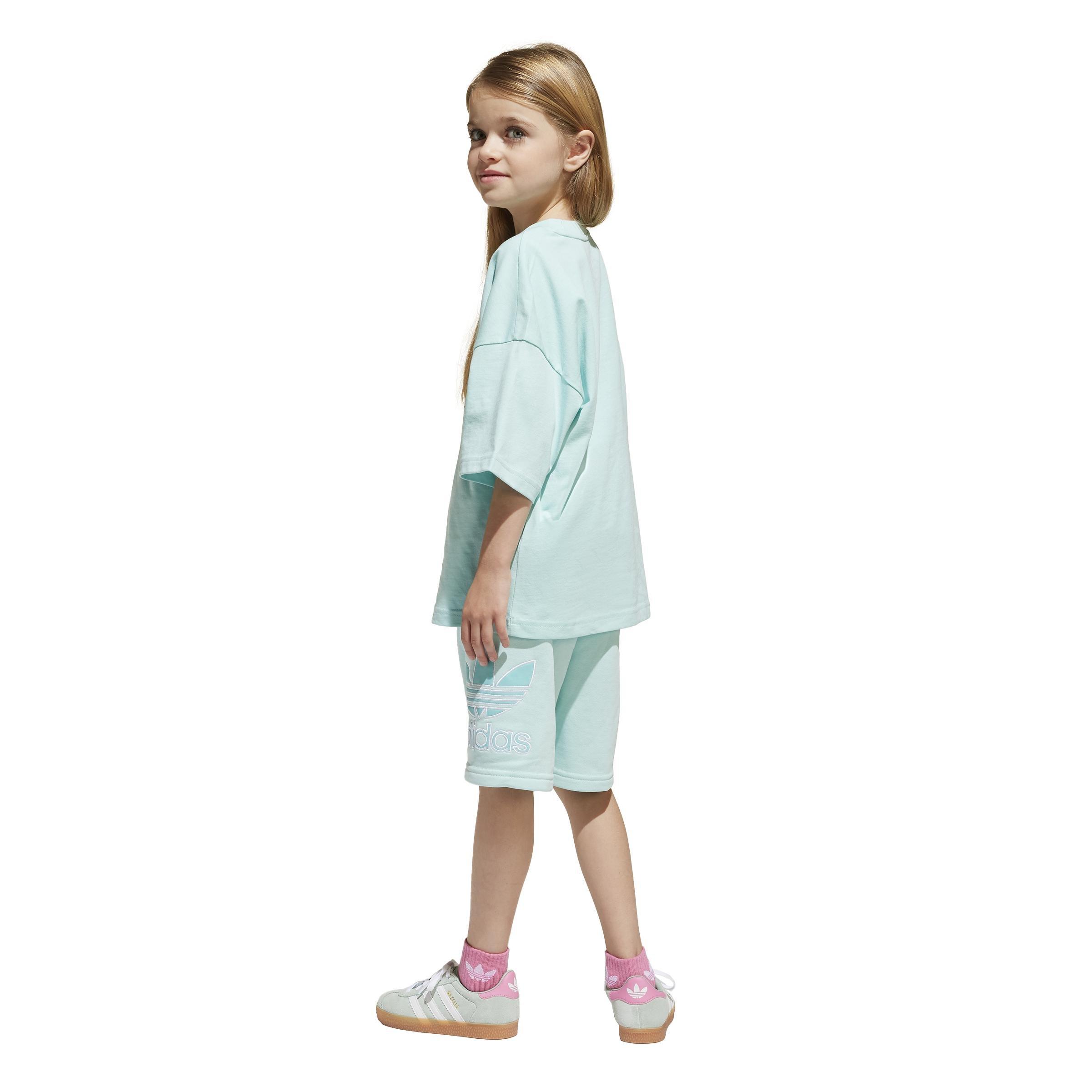 Unisex Kids Short Tee Set, Turquoise, A701_ONE, large image number 1