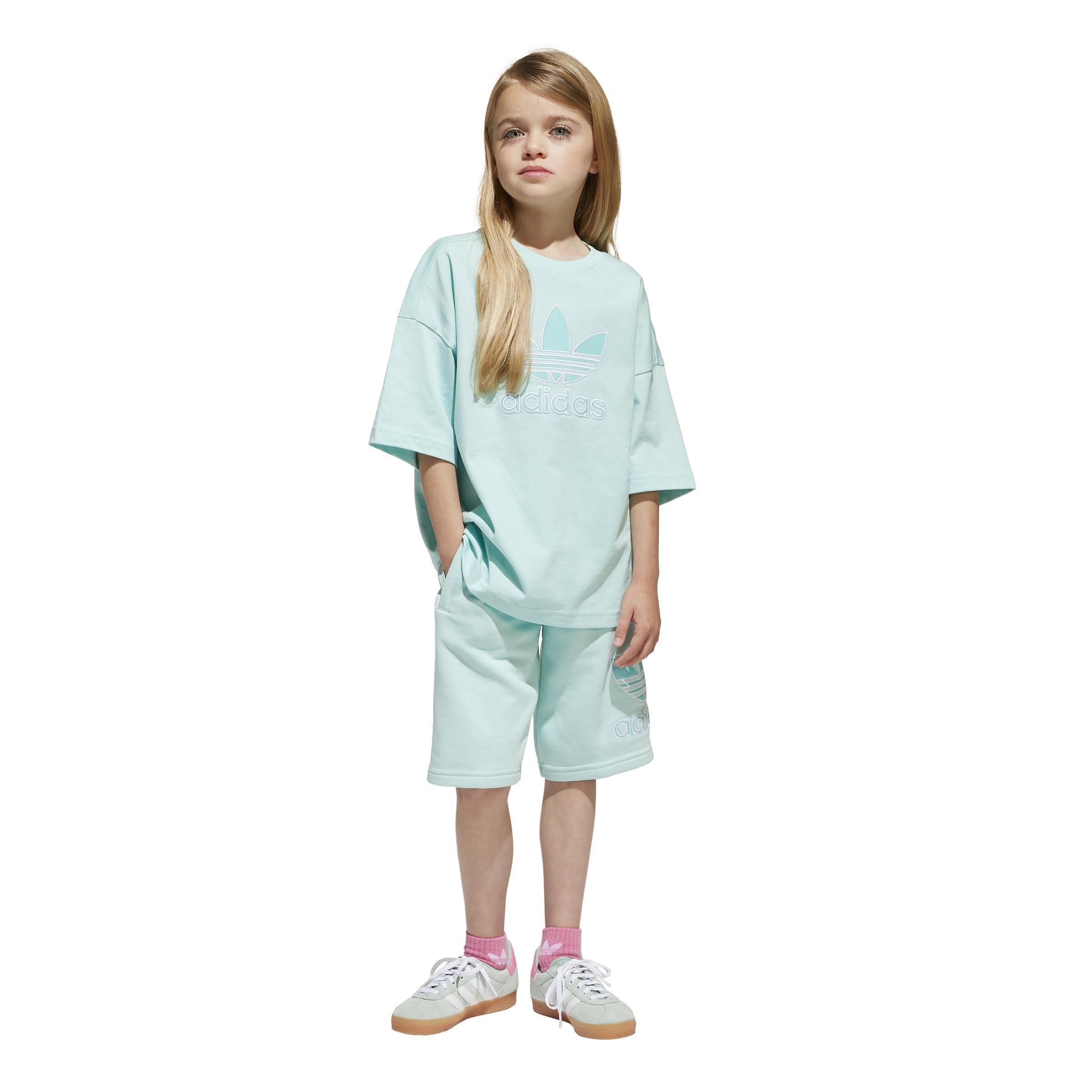Unisex Kids Short Tee Set, Turquoise, A701_ONE, large image number 5