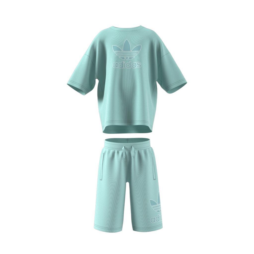 Unisex Kids Short Tee Set, Turquoise, A701_ONE, large image number 7