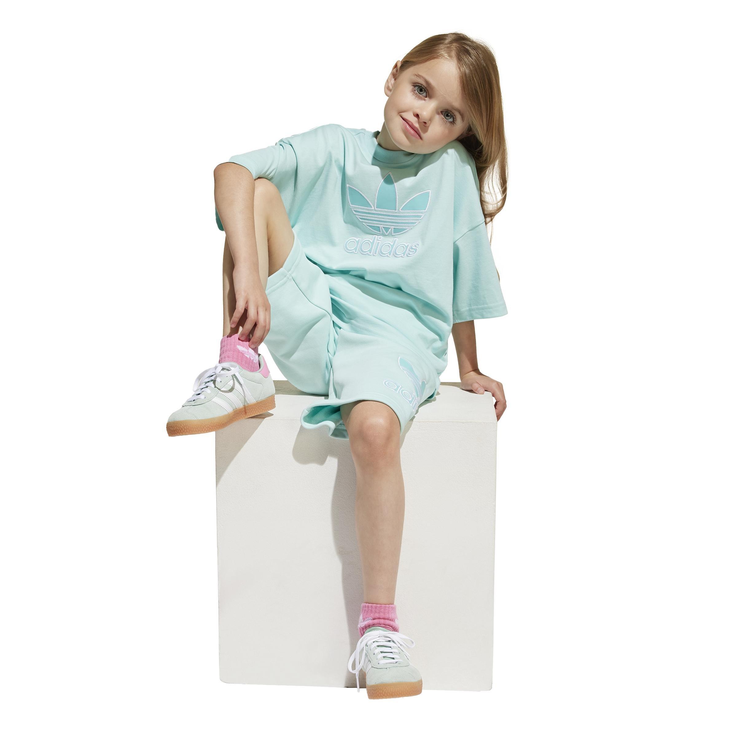 Unisex Kids Short Tee Set, Turquoise, A701_ONE, large image number 8