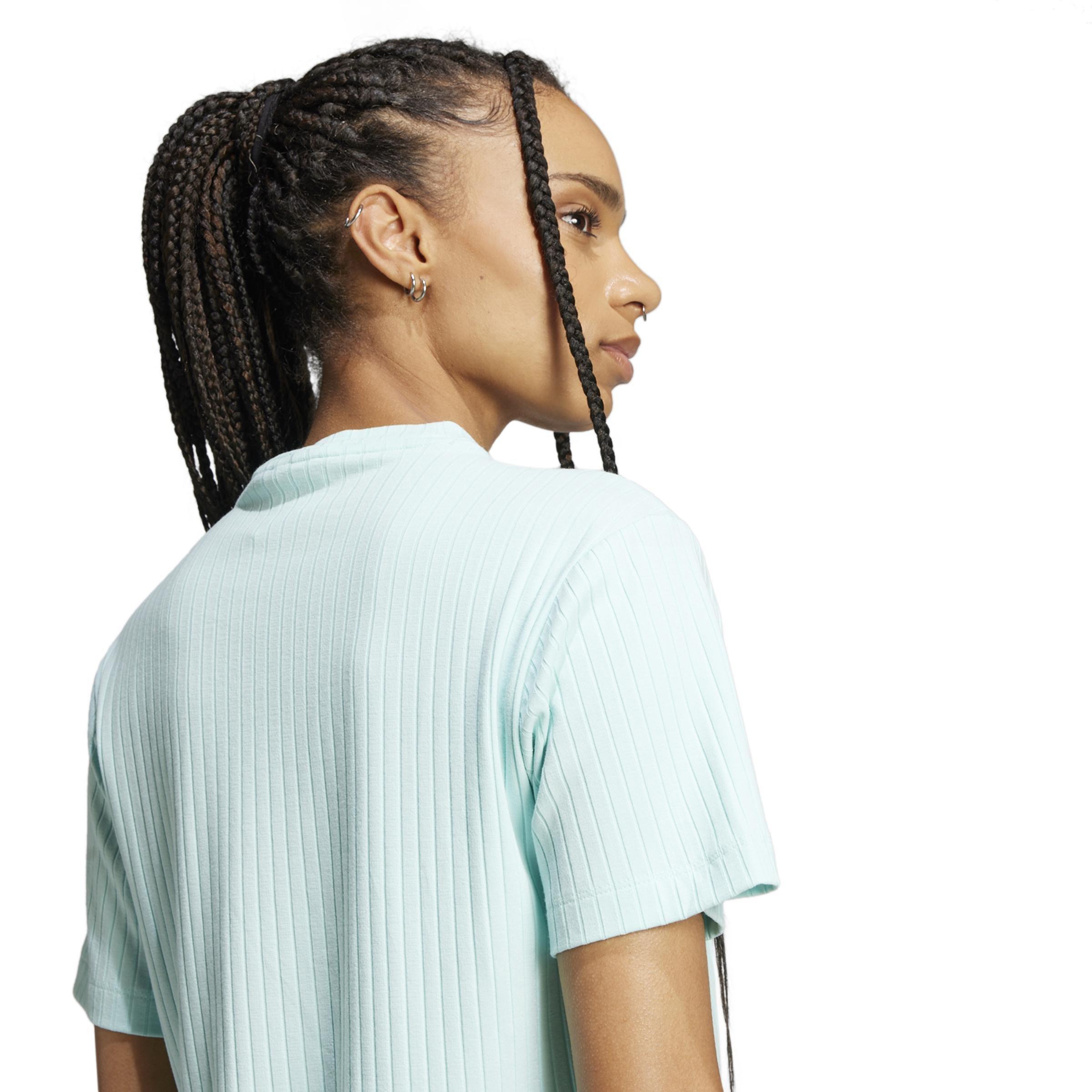 Essentials Wide Rib T-Shirt, Turquoise, A701_ONE, large image number 4