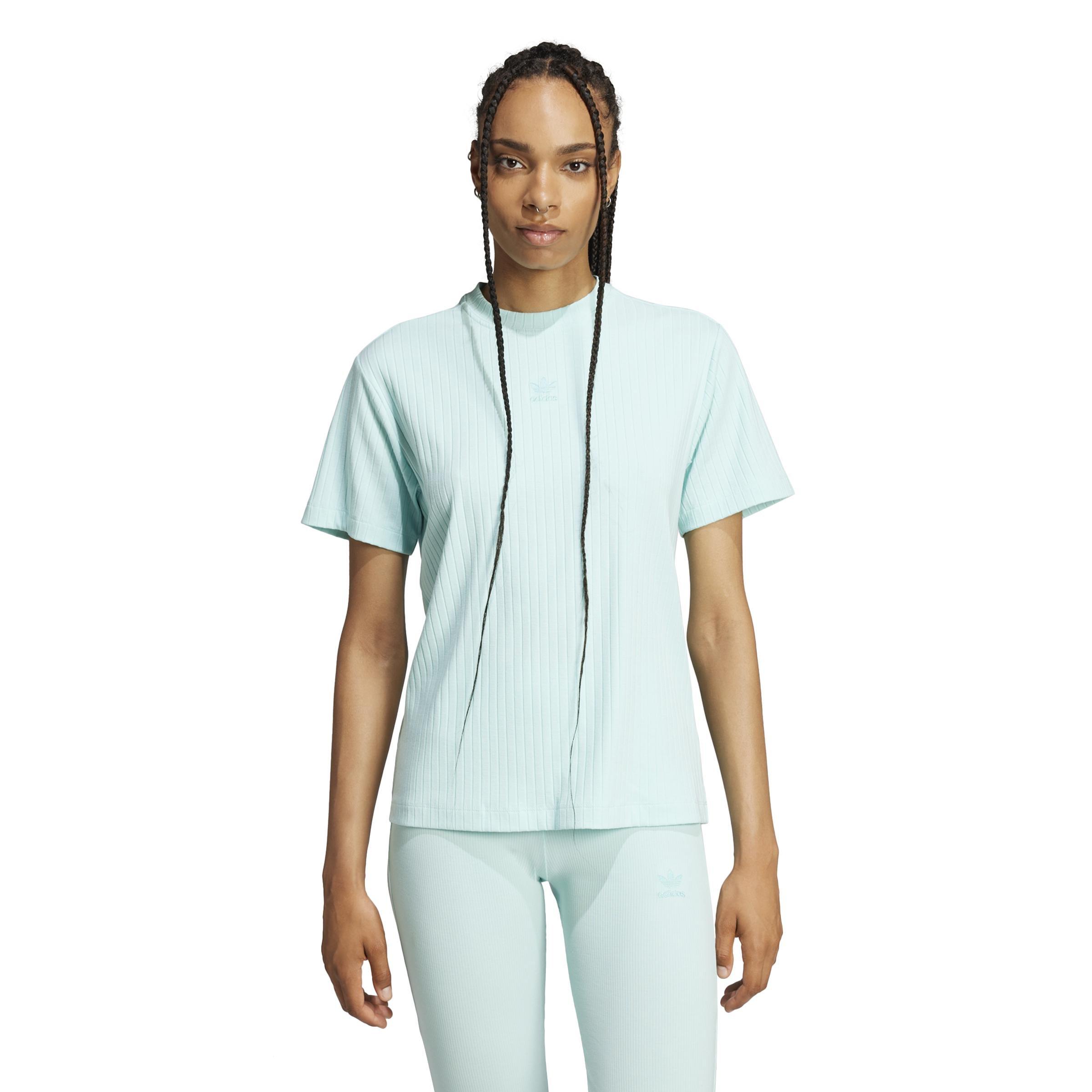 Essentials Wide Rib T-Shirt, Turquoise, A701_ONE, large image number 5