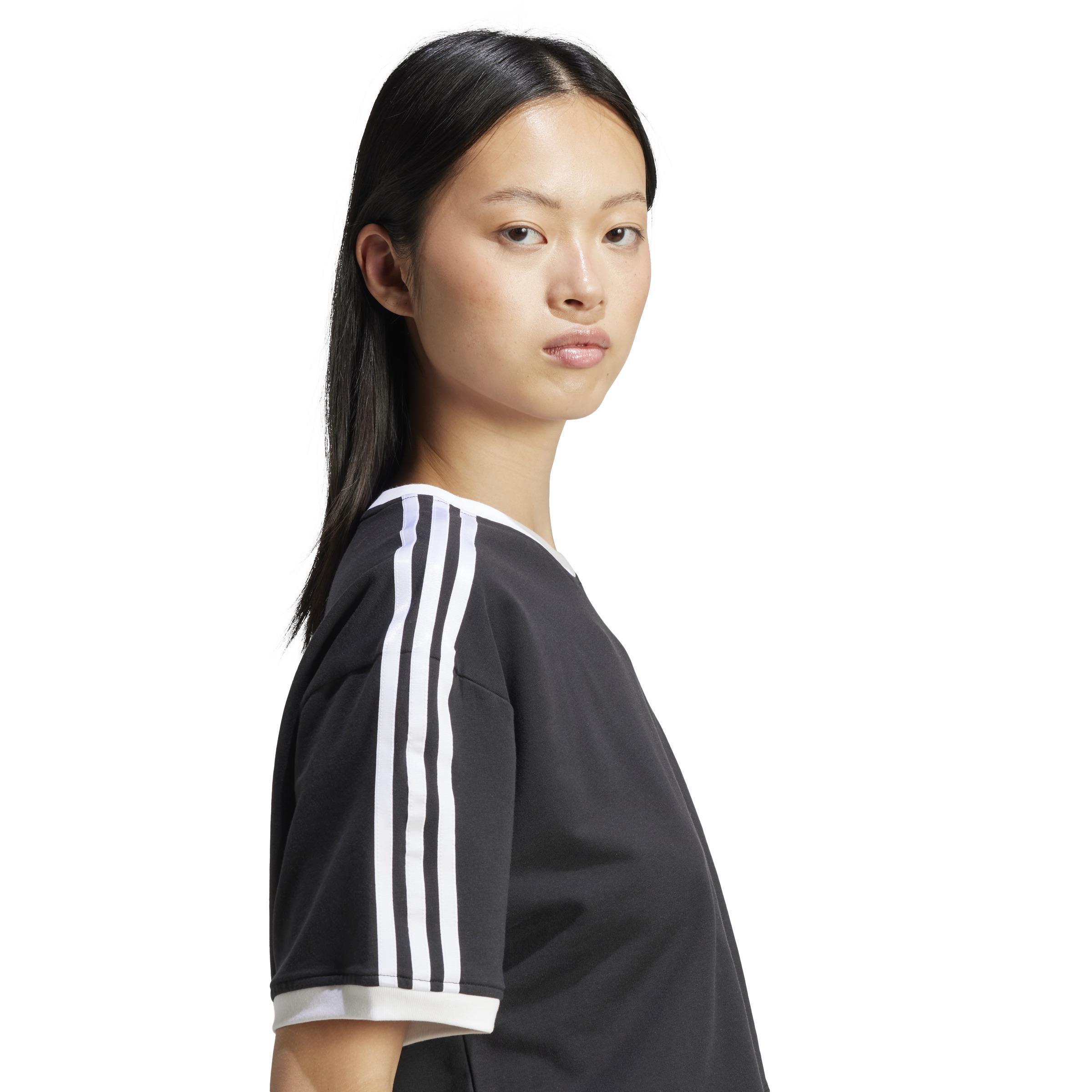 Adicolor 3-Stripes Loose Crop T-shirt, Black, , large image number 2