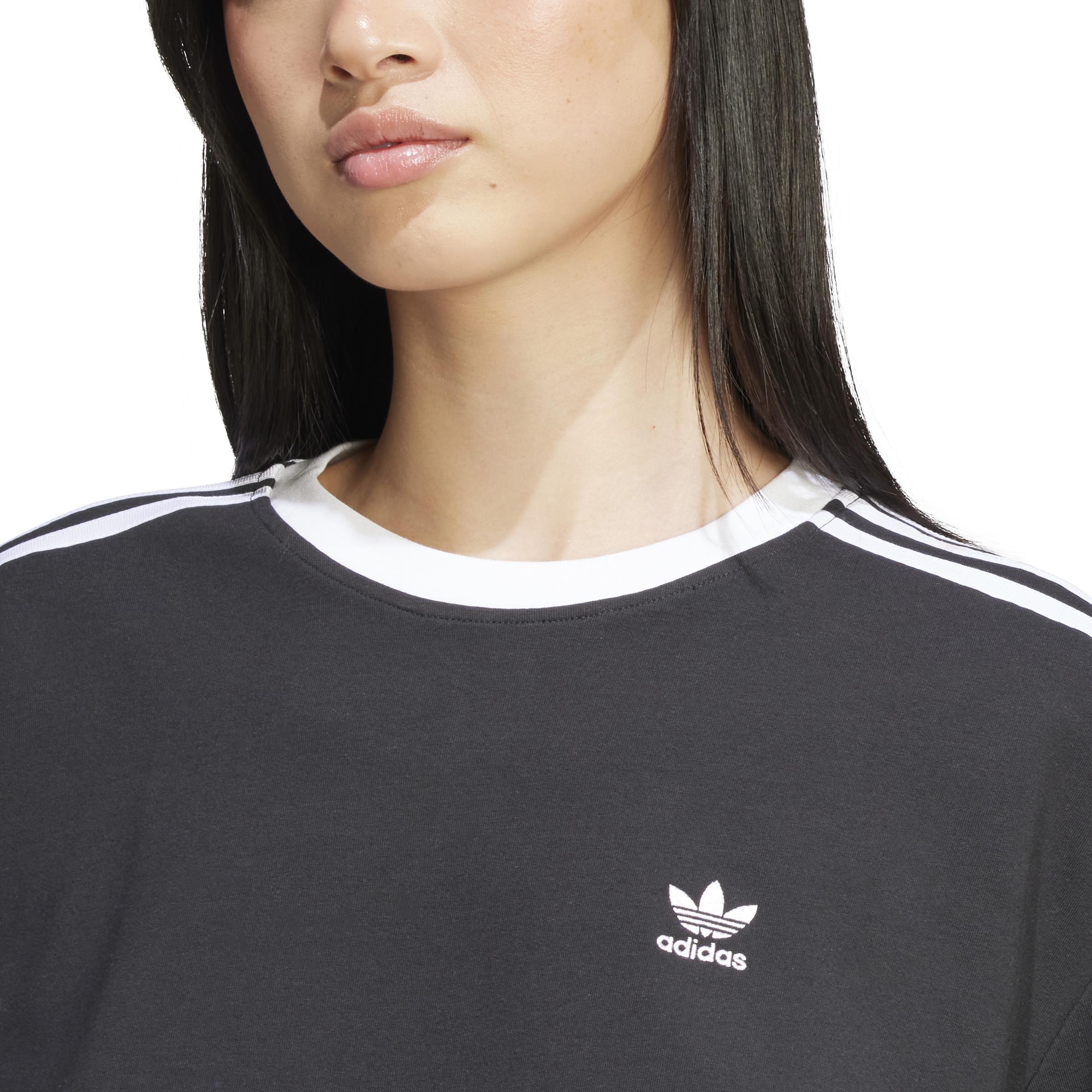 Adicolor 3-Stripes Loose Crop T-shirt, Black, , large image number 3